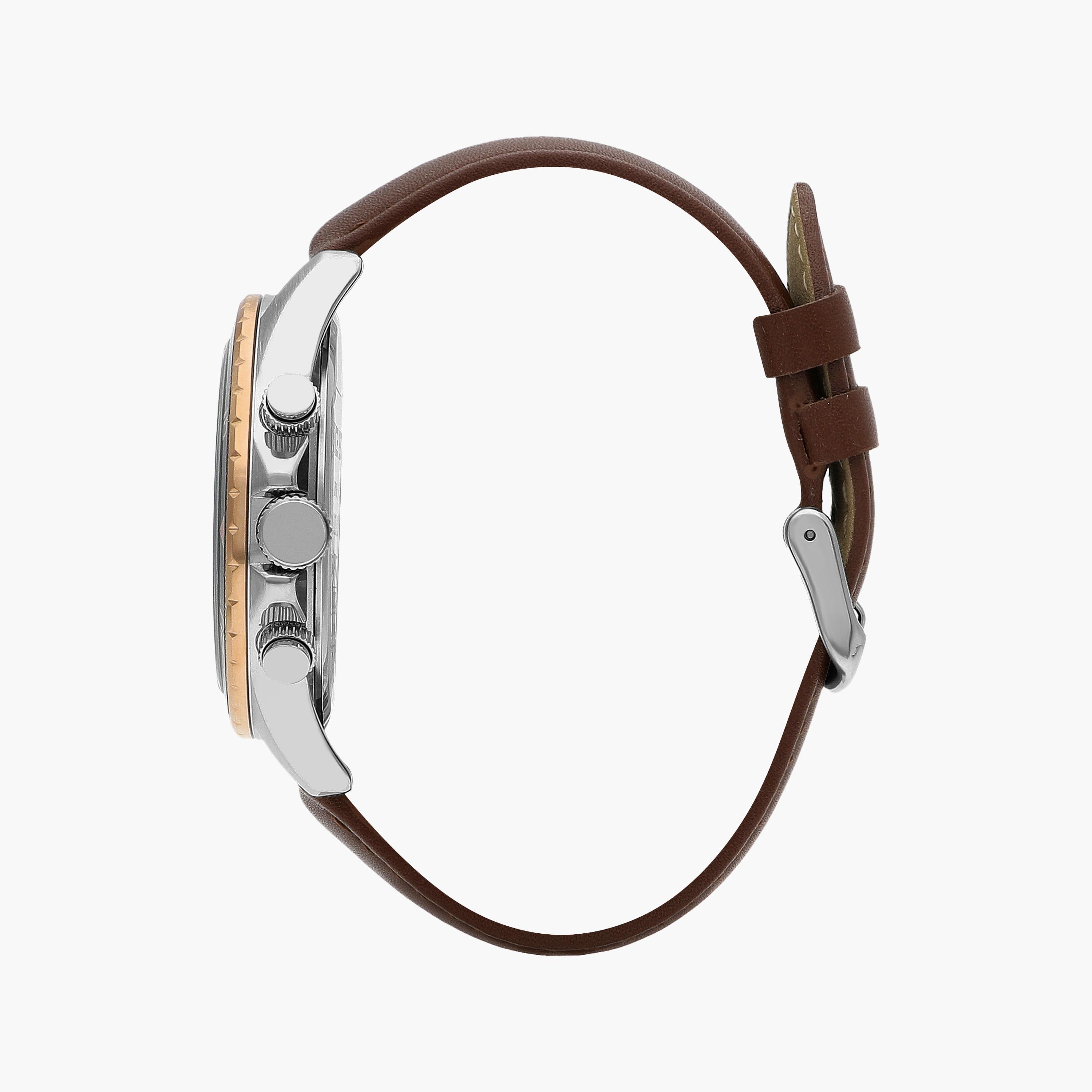 Slazenger Men's Brown Chronograph Leather Strap Watch | SL.9.2251.2.04-men-watchesandjewellery-watches-image-2