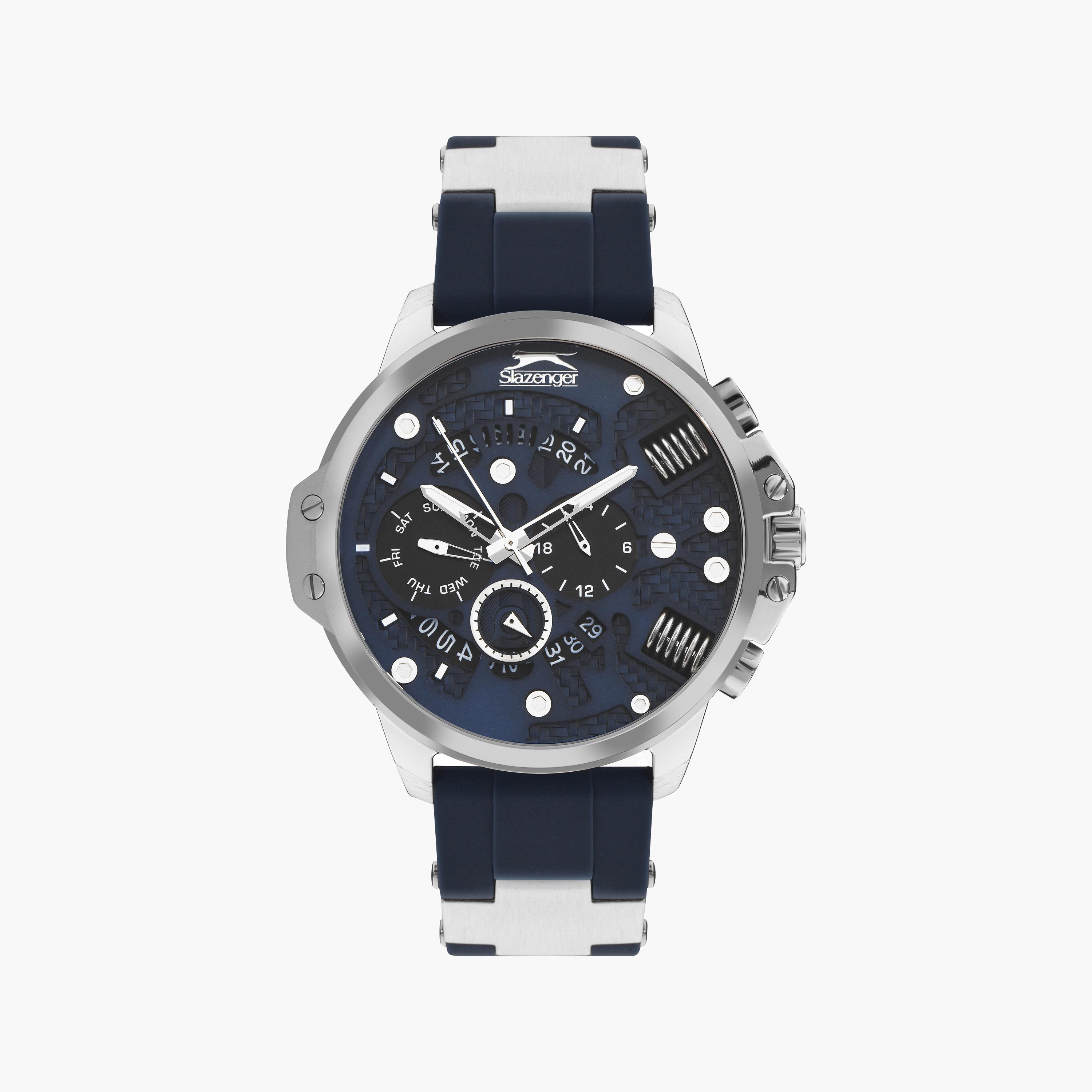 Slazenger Men's Blue Chronograph Silicone Strap Watch | SL.9.2212.2.05-men-watchesandjewellery-watches-image-1