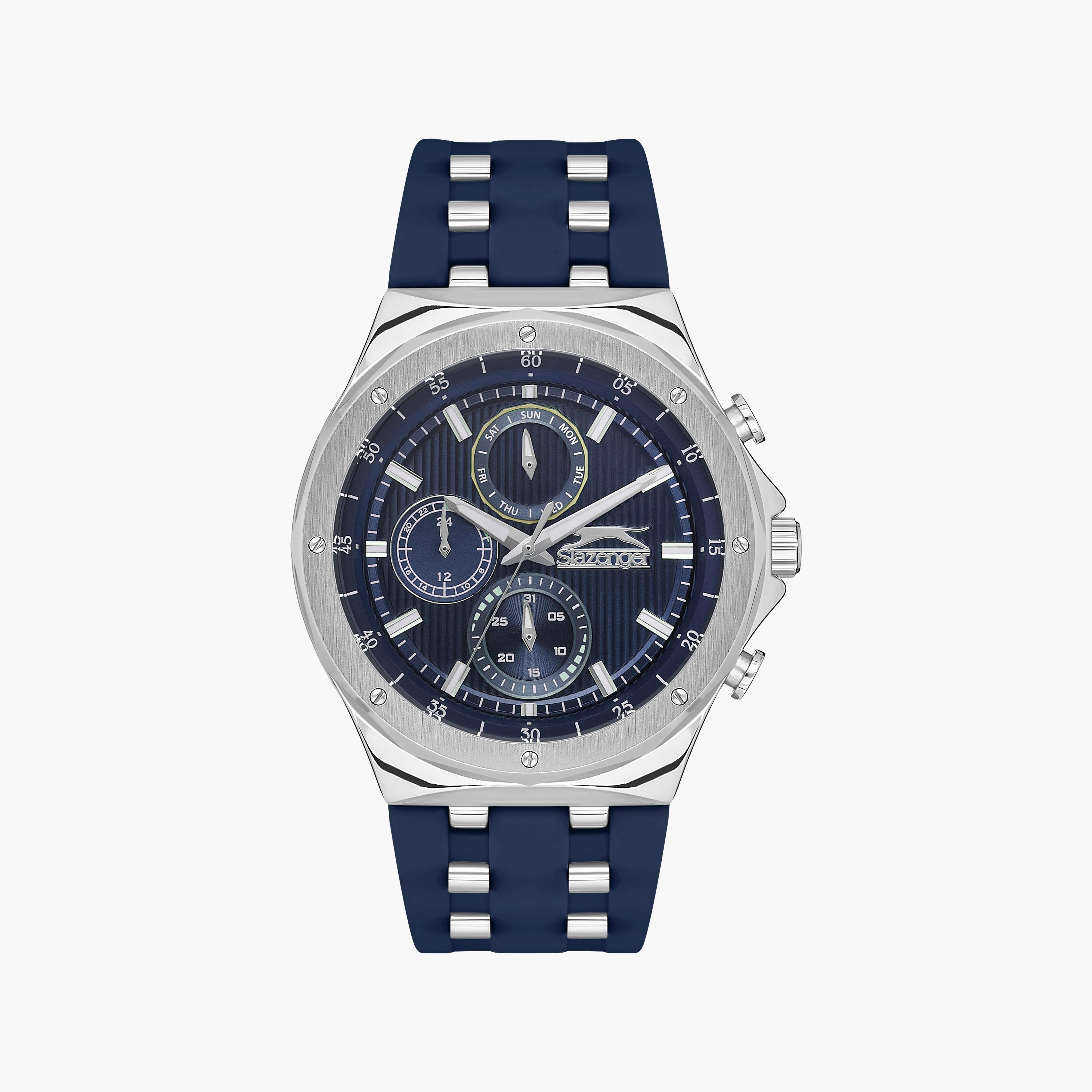 Slazenger Men's Blue Chronograph Silicone Strap Watch | SL.9.2218.2.03-men-watchesandjewellery-watches-image-1