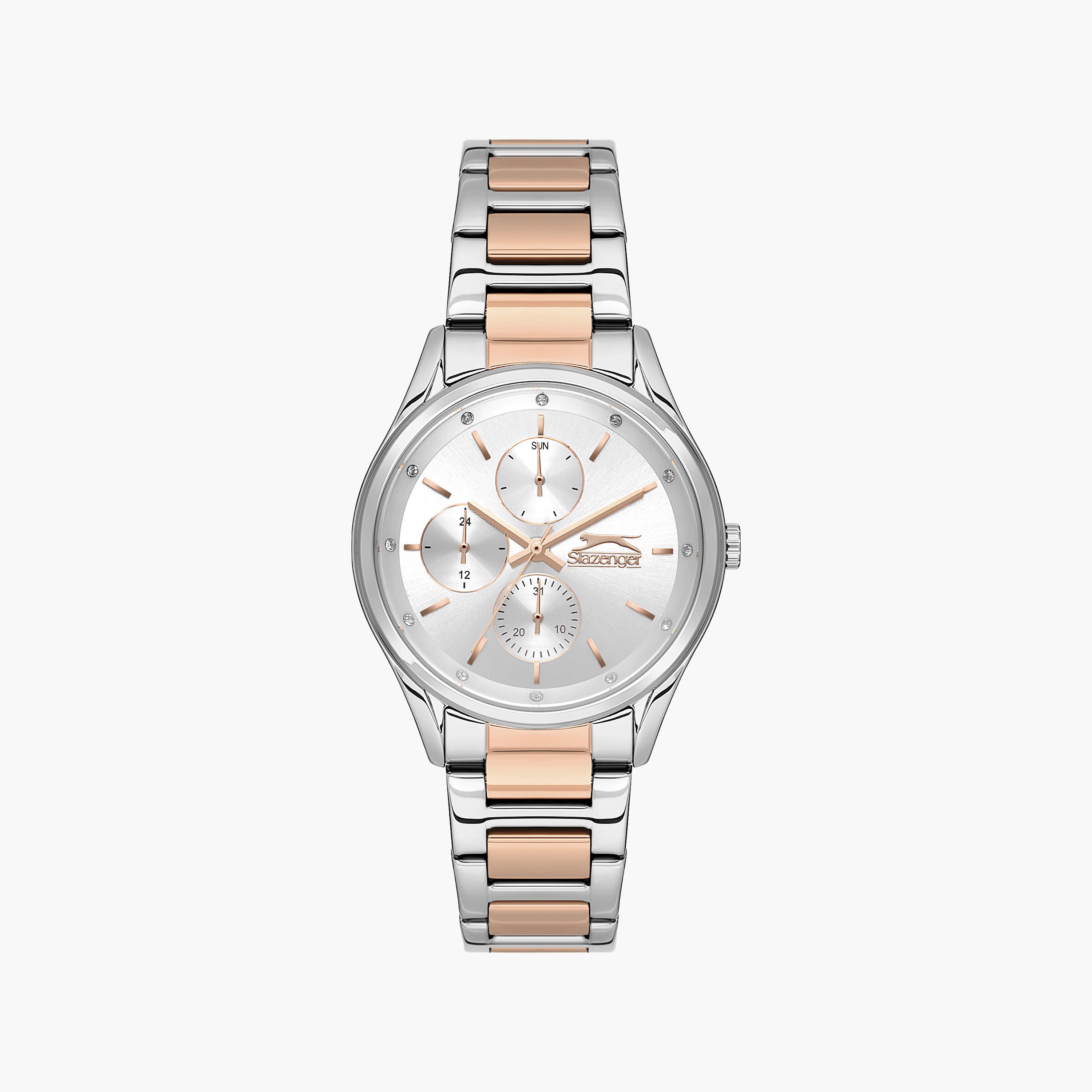 Slazenger Women's Silver Chronograph Metal Strap Watch | SL.9.2229.4.02-women-watchesandjewellery-watches-image-1