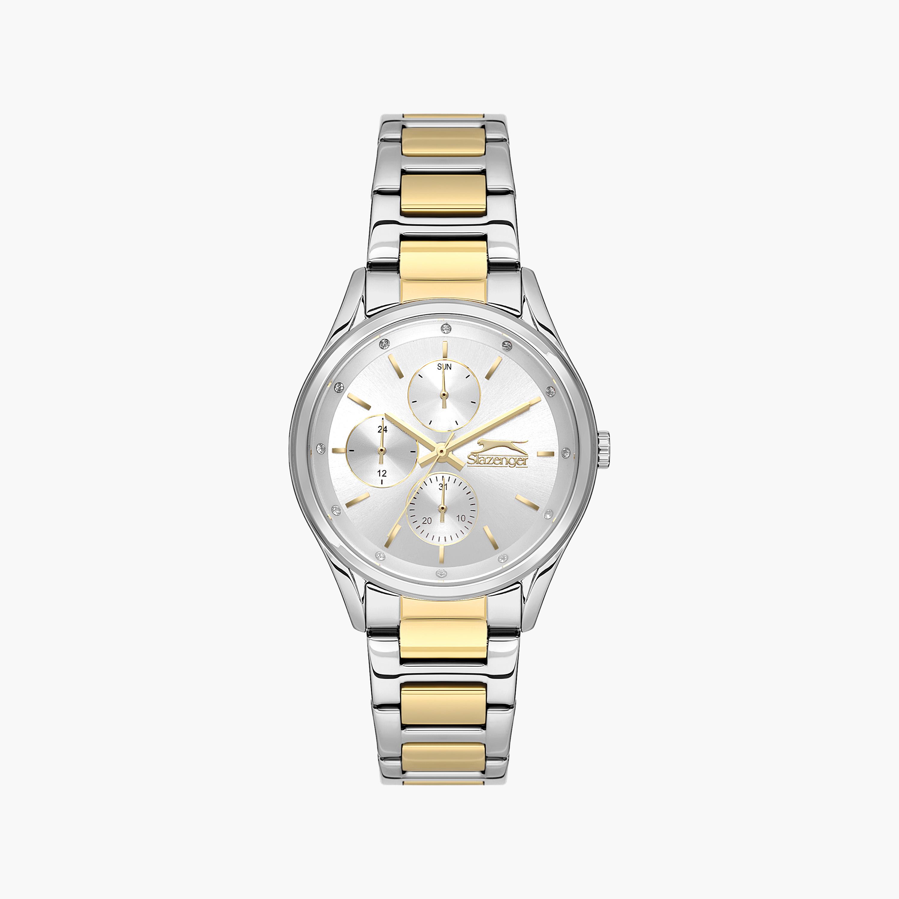 Slazenger Women's Silver Chronograph Metal Strap Watch | SL.9.2229.4.03-women-watchesandjewellery-watches-image-1