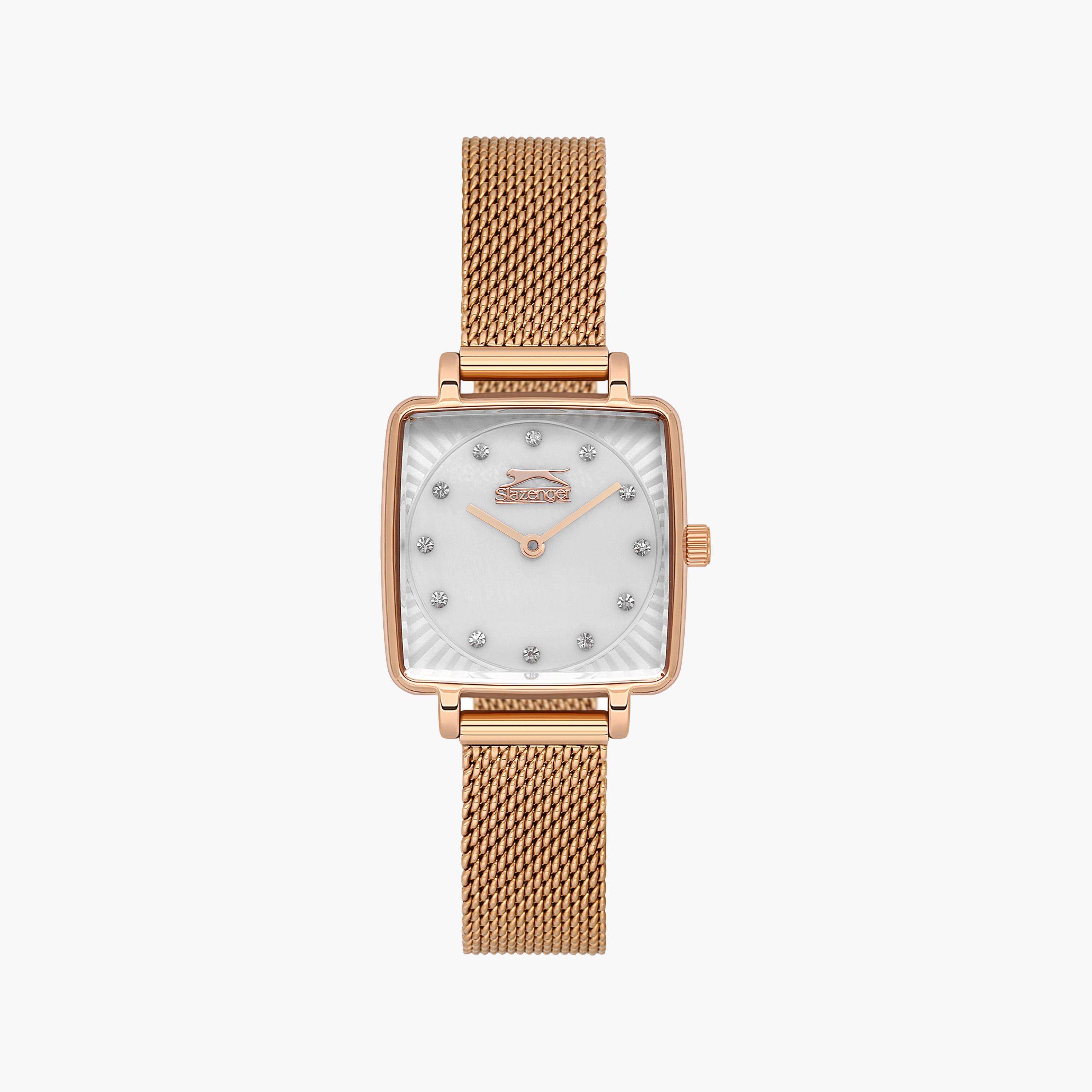 Slazenger Rose Gold Analog Mesh Strap Watch | SL.9.2255.3.03-women-watchesandjewellery-watches-image-1