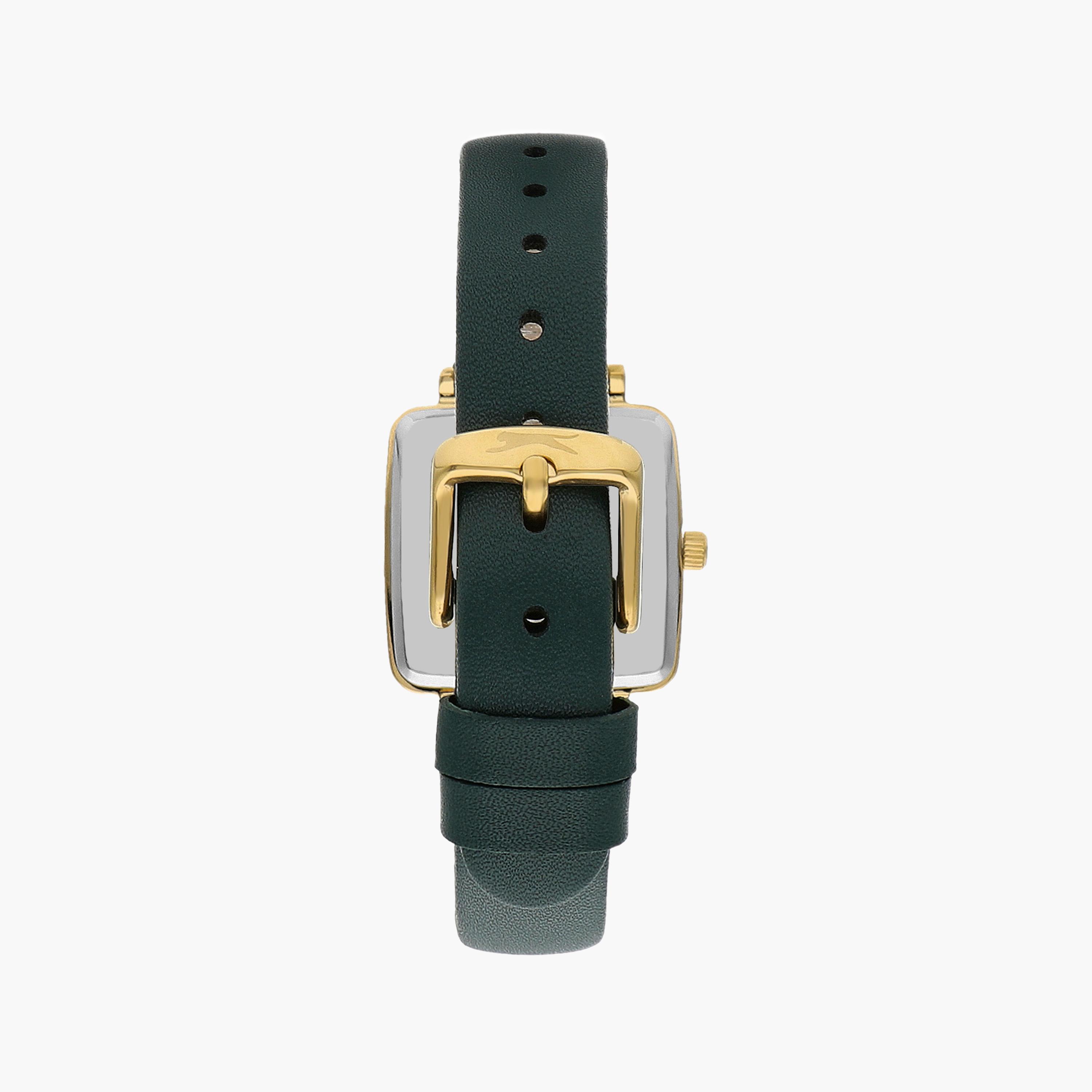 Slazenger Green Analog Leather Strap Watch | SL.9.2256.3.03-women-watchesandjewellery-watches-image-3