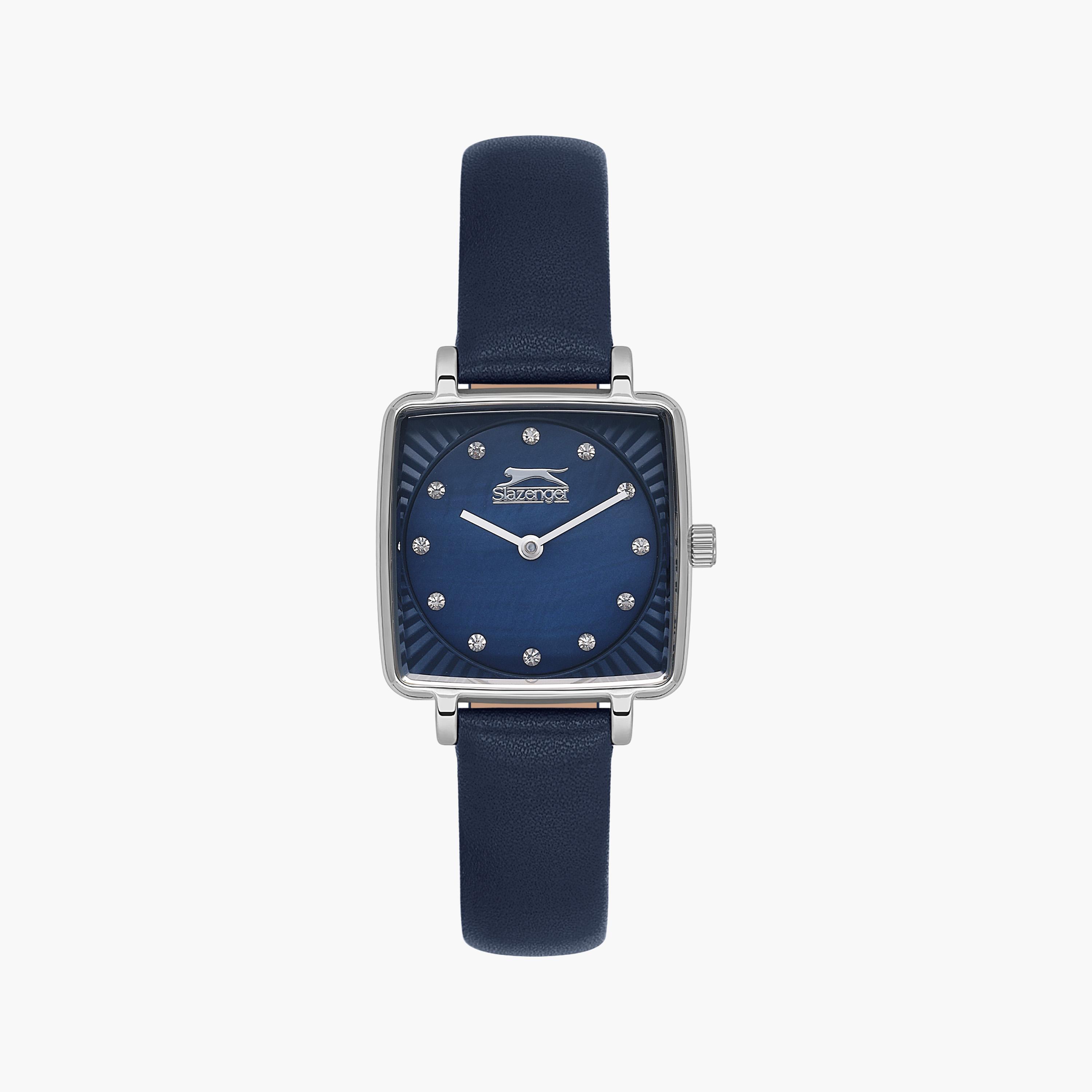 Slazenger Blue Analog Leather Strap Watch | SL.9.2256.3.04-women-watchesandjewellery-watches-image-1