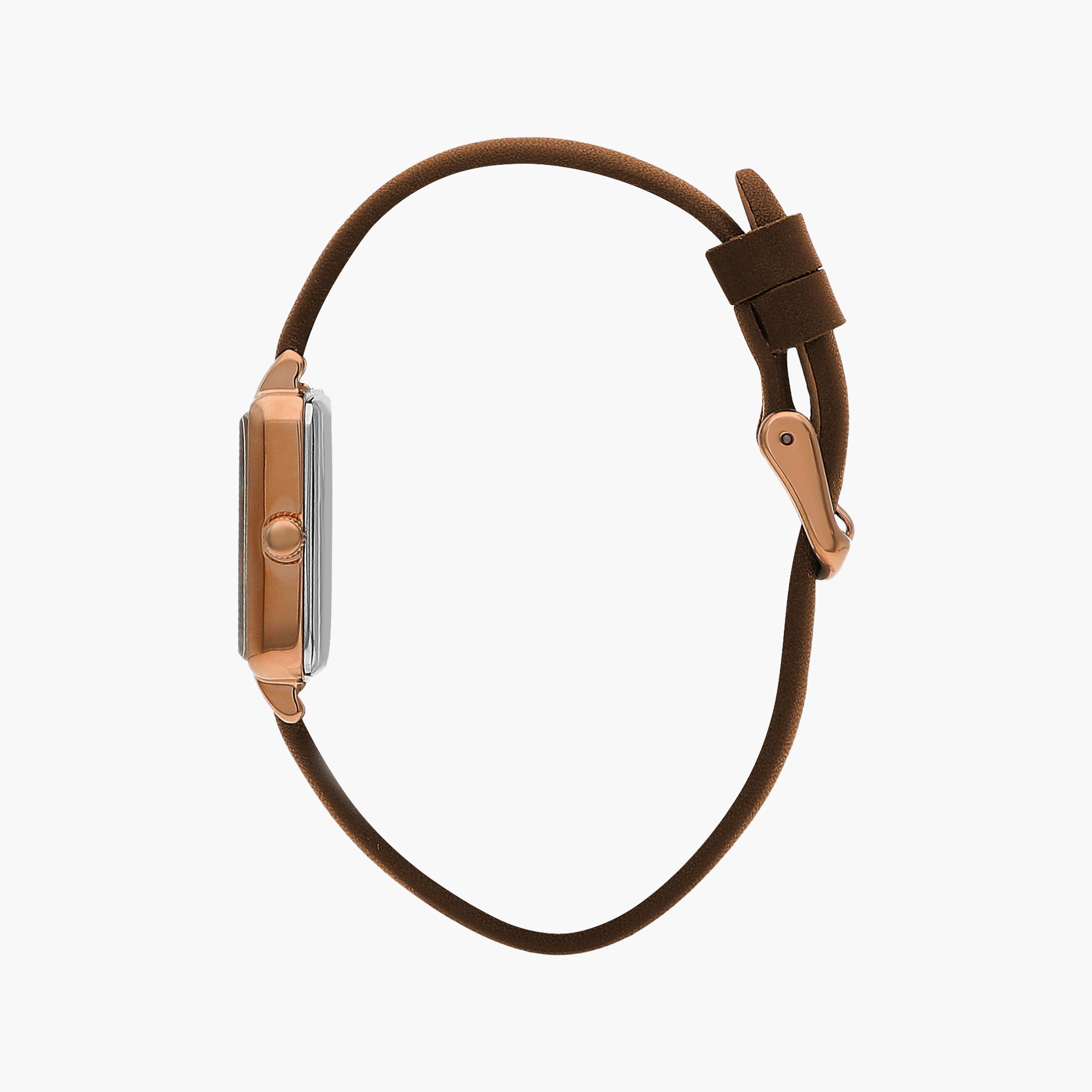 Slazenger Brown Analog Leather Strap Watch | SL.9.2256.3.05-women-watchesandjewellery-watches-image-2