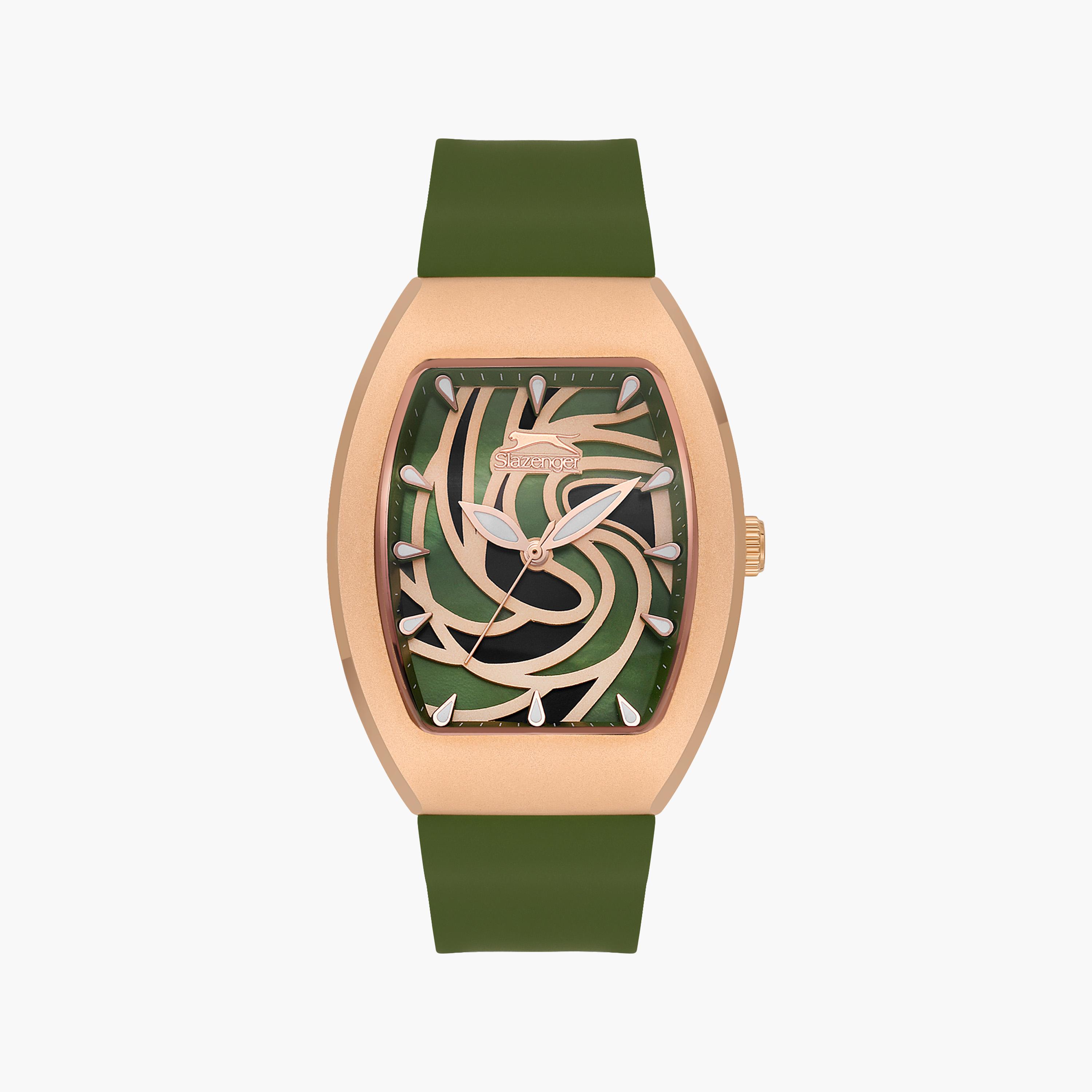 Slazenger Women's Green Analog Silicone Strap Watch | SL.9.2226.3.05-women-watchesandjewellery-watches-image-1