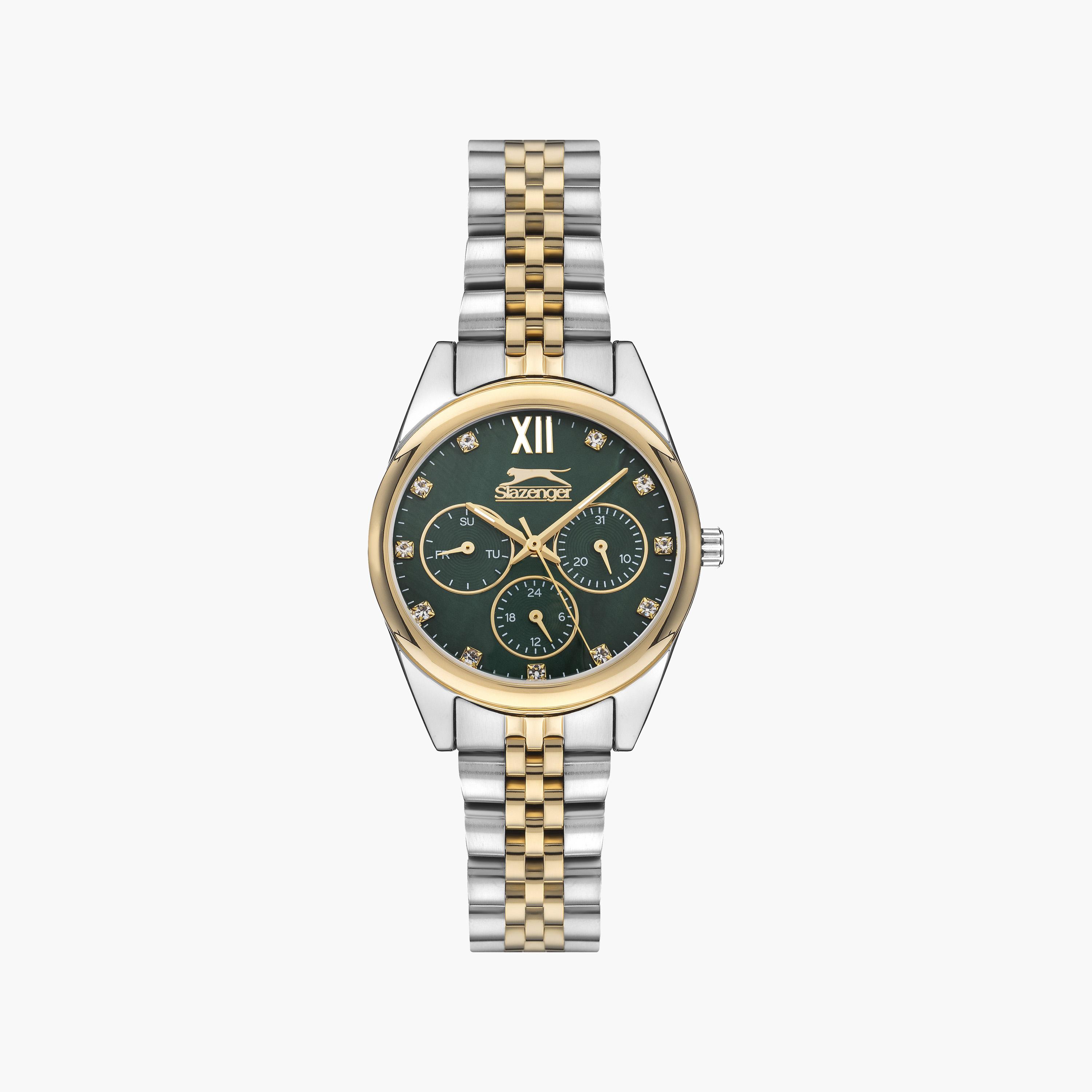 Slazenger Women's Silver Chronograph Metal Strap Watch | SL.9.1990.4.05-women-watchesandjewellery-watches-image-1