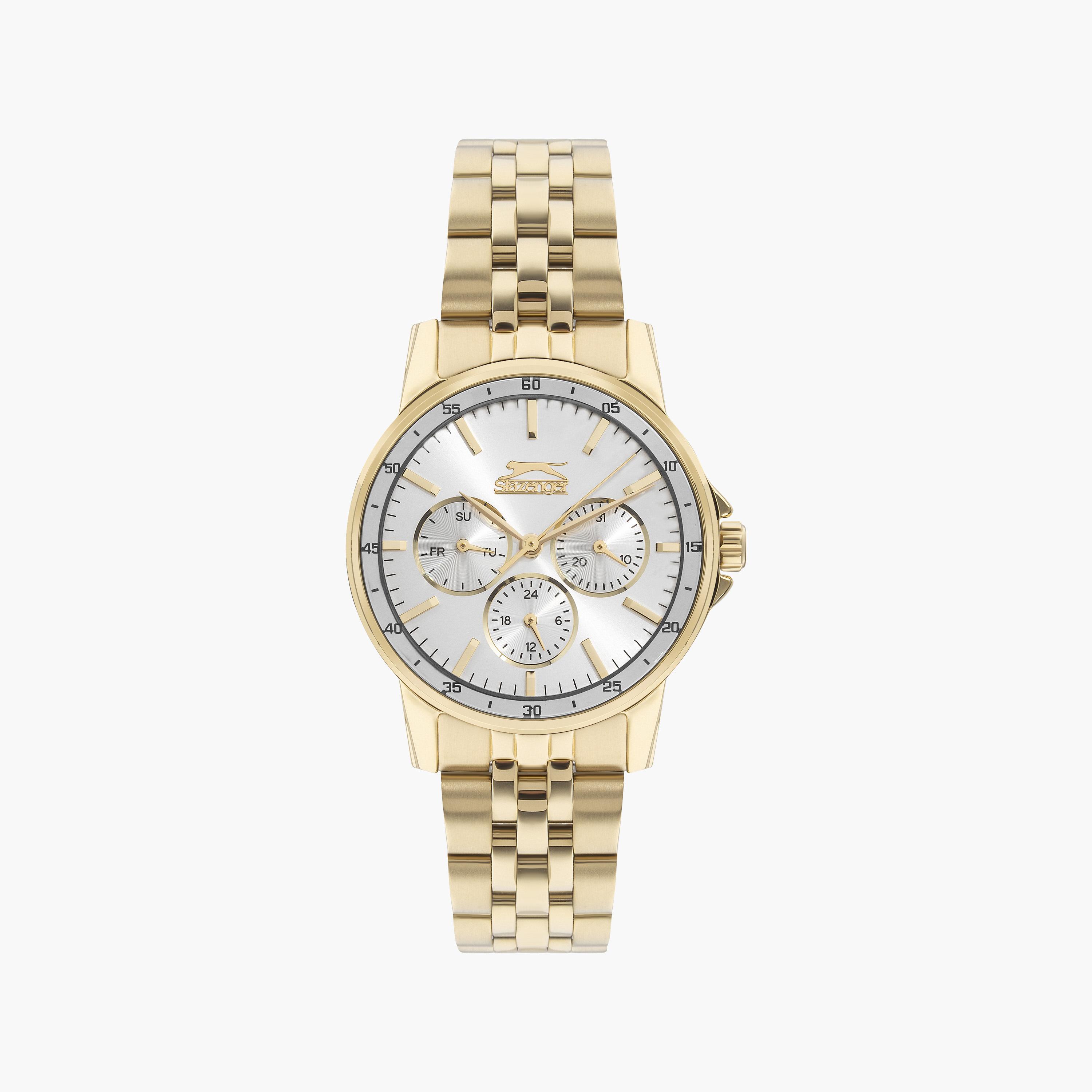 Slazenger Women's Gold Chronograph Metal Strap Watch | SL.9.2009.4.06-women-watchesandjewellery-watches-image-1