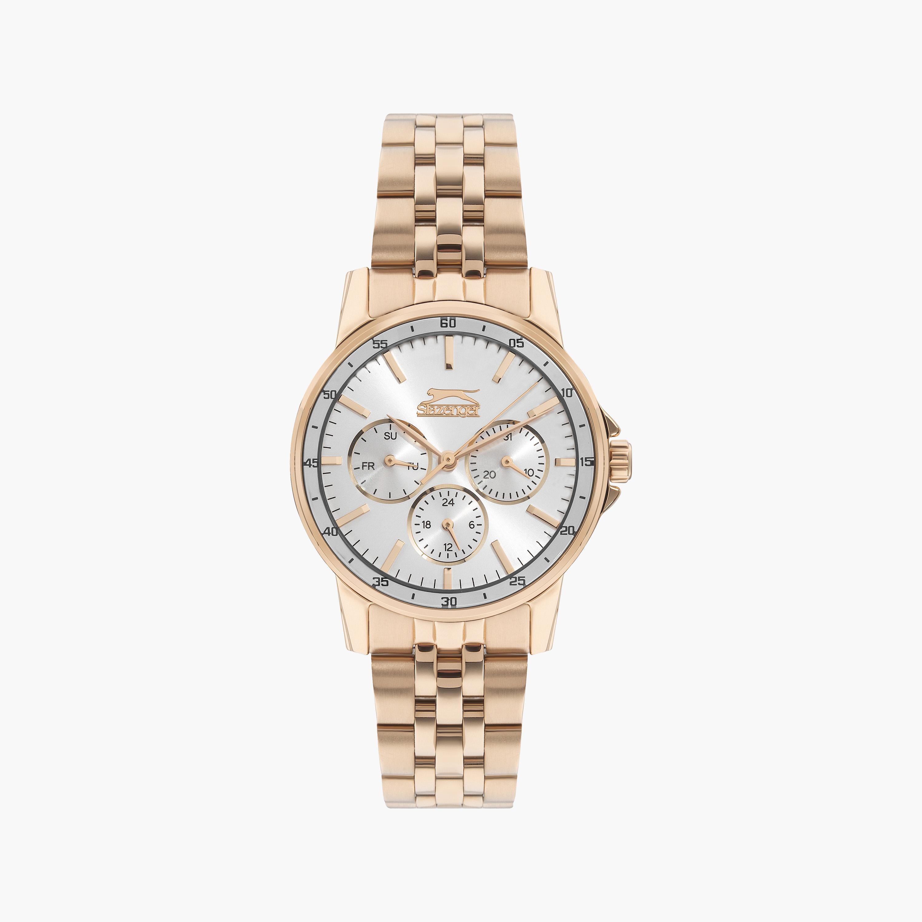 سلازنجر- ساعة كرونوغراف سلسلة معدنية للنساء ذهبي زهري | SL.9.2009.4.07-women-watchesandjewellery-watches-image-1