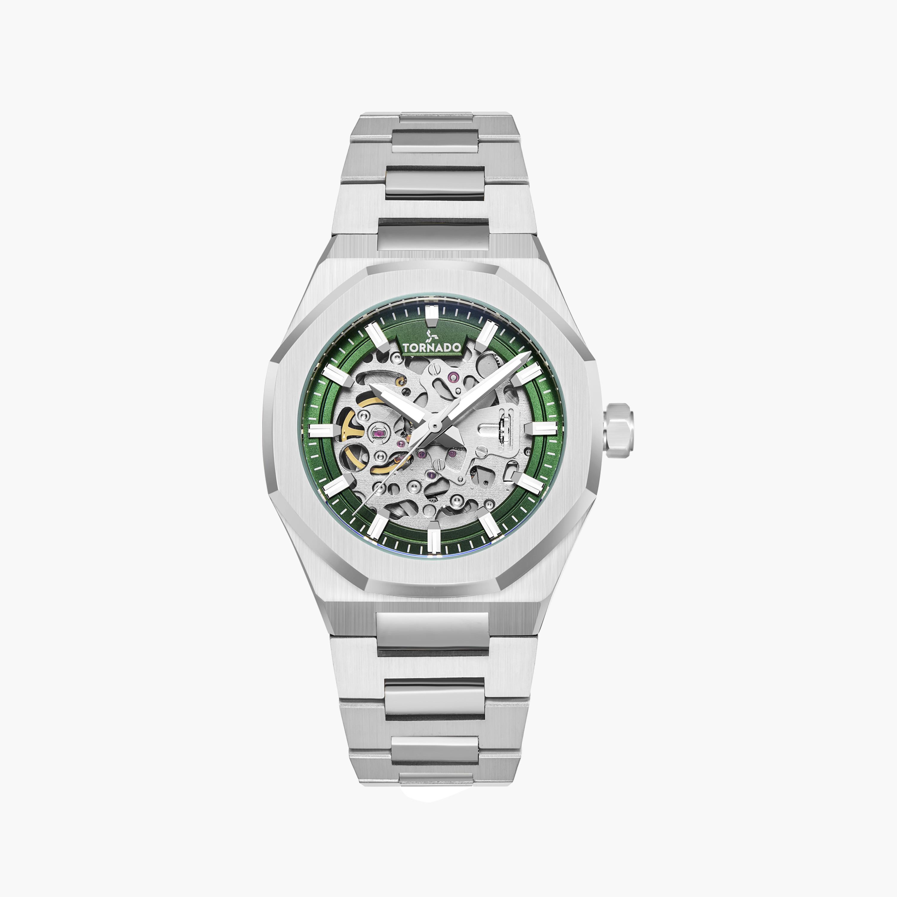 تورنيدو- ساعة اوتوماتيك رجالي ستانلس ستيل فضي | T24303-SBSH-men-watchesandjewellery-watches-image-1