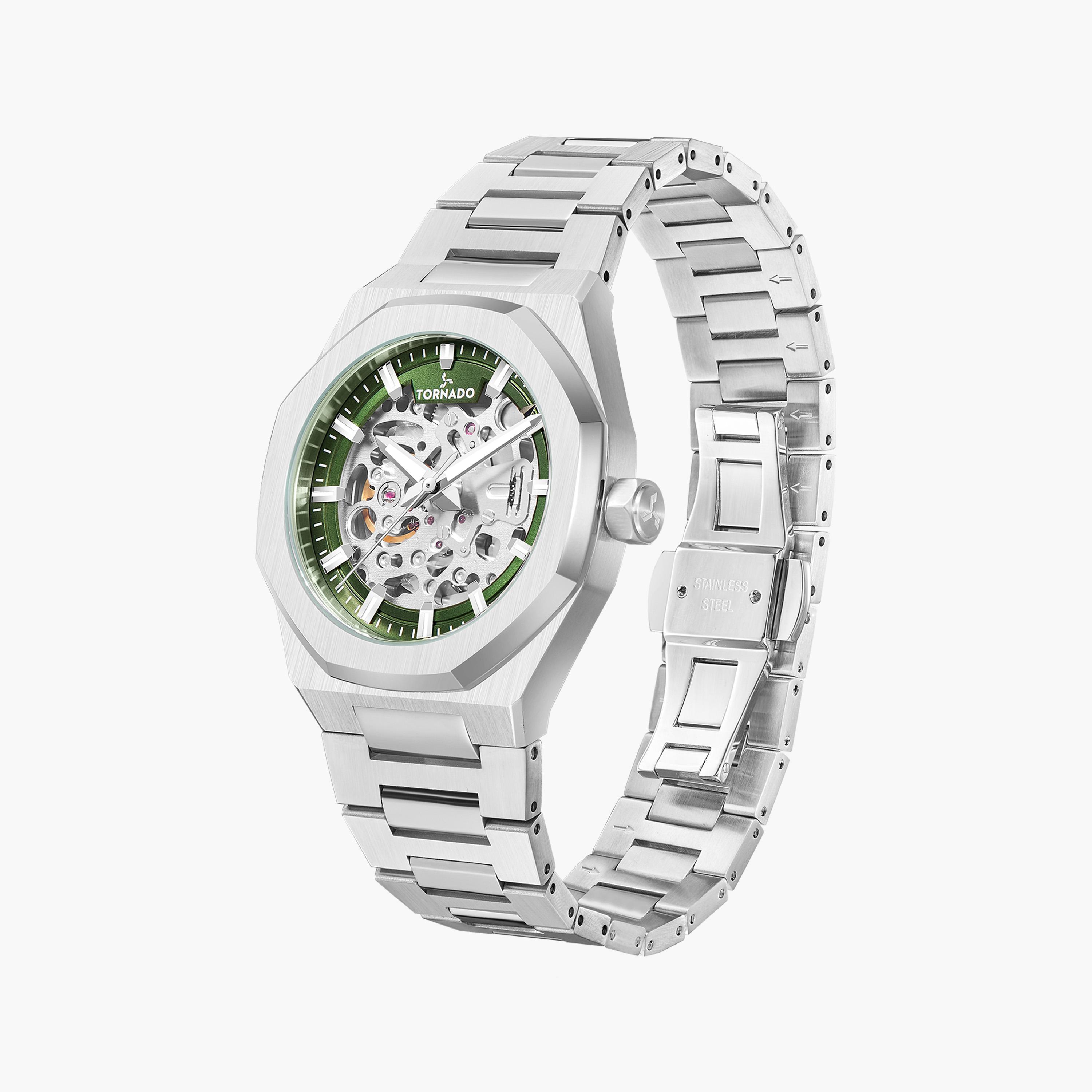 تورنيدو- ساعة اوتوماتيك رجالي ستانلس ستيل فضي | T24303-SBSH-men-watchesandjewellery-watches-image-2
