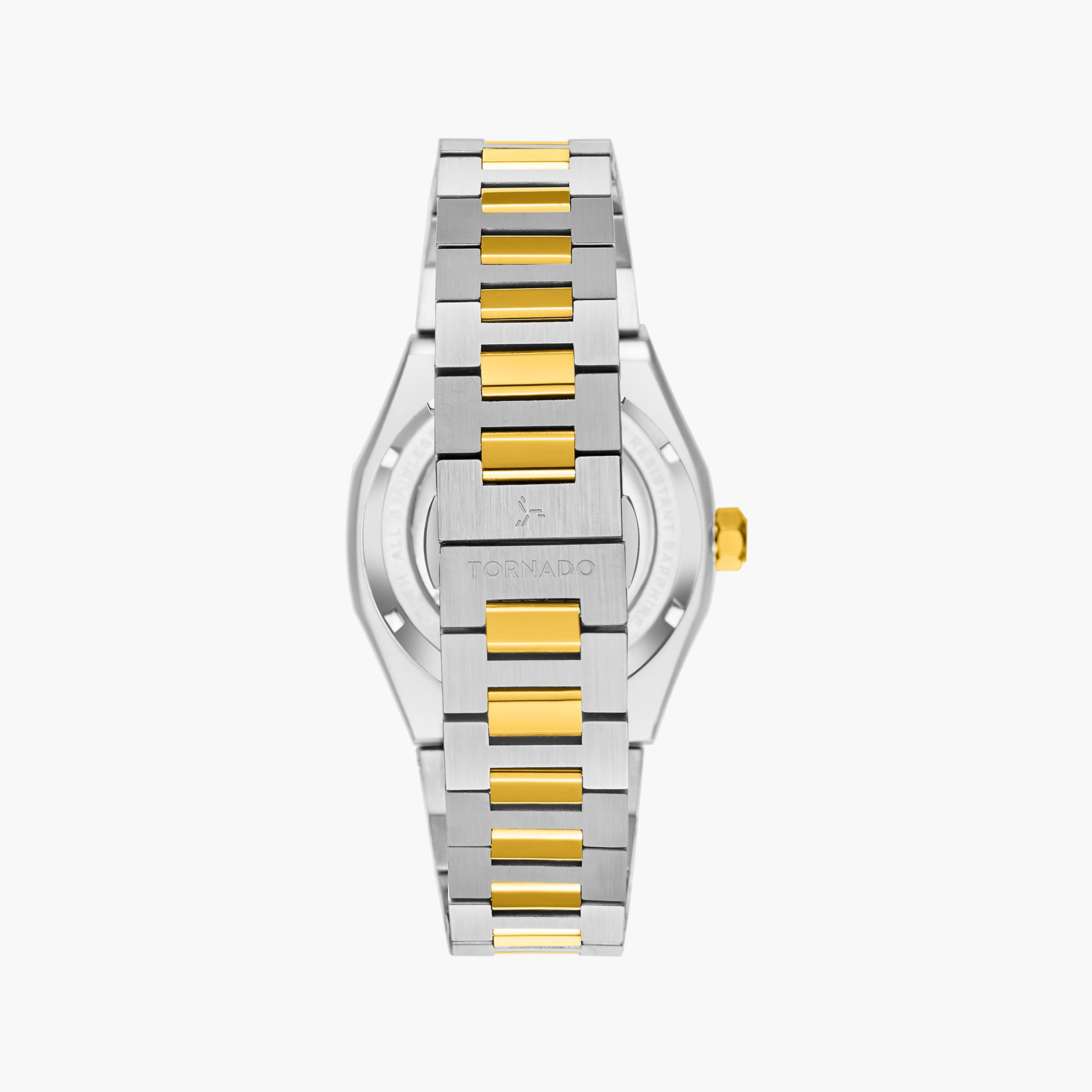 Tornado Men's Gold Automatic Stainless Steel Strap Watch | T24303-TBTH-men-watchesandjewellery-watches-image-3