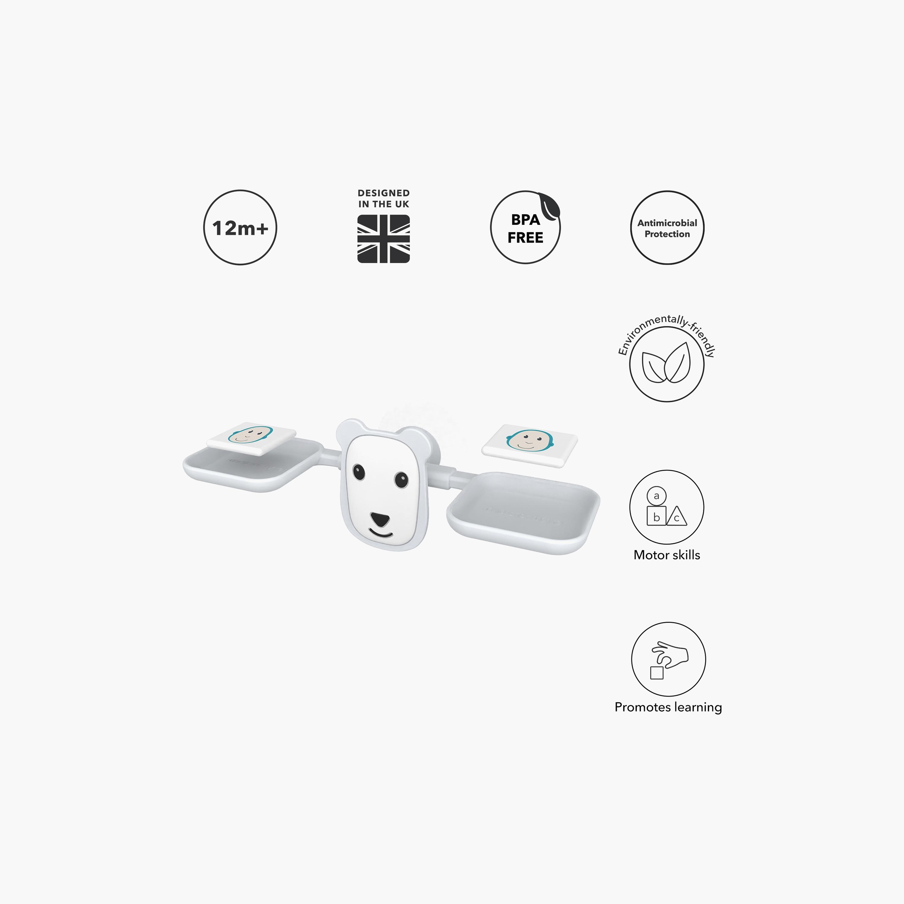Matchstick Monkey Bathtime Scale with 6-Piece Weight Chip, Polar Bear-baby-bathandcare-bathtubs-image-2