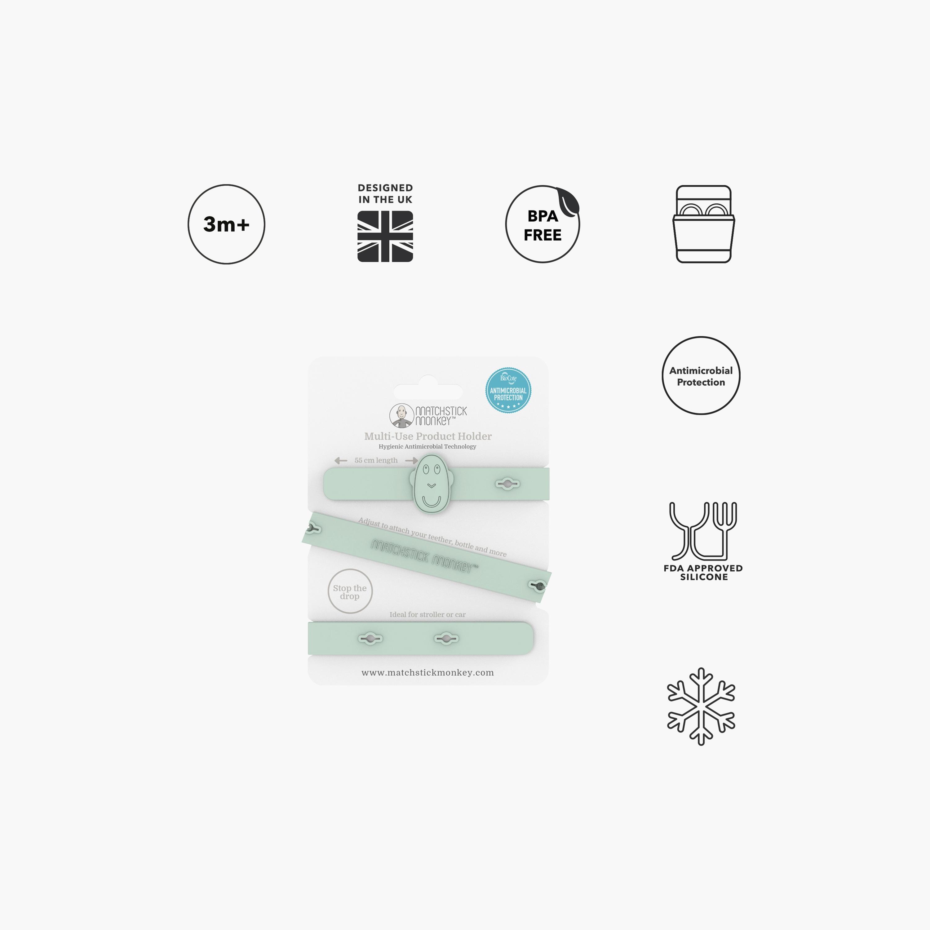 Antimicrobial Silicone Multi-Use Product Holder Strap-baby-feeding-pacifiers-image-2