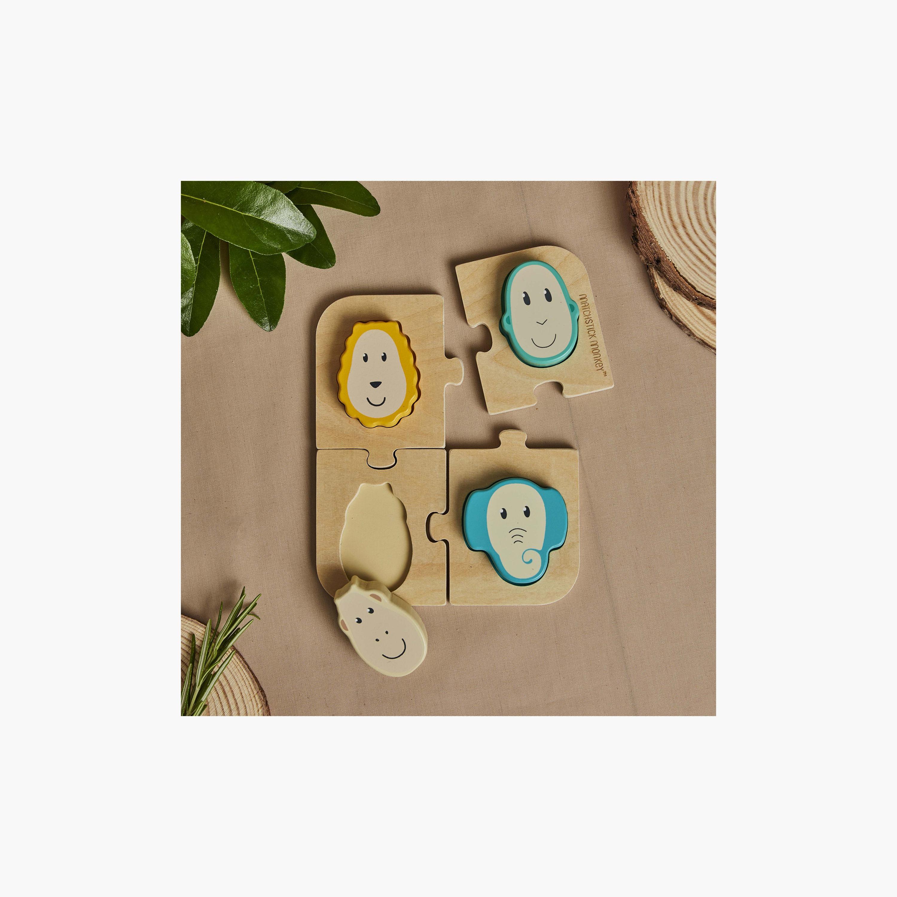 لعبة ألغاز خشبية 8 قطع 2 في 1 على شكل حيوانات من ماتشستيك مونكي-toys-indoortoys-puzzles-image-3