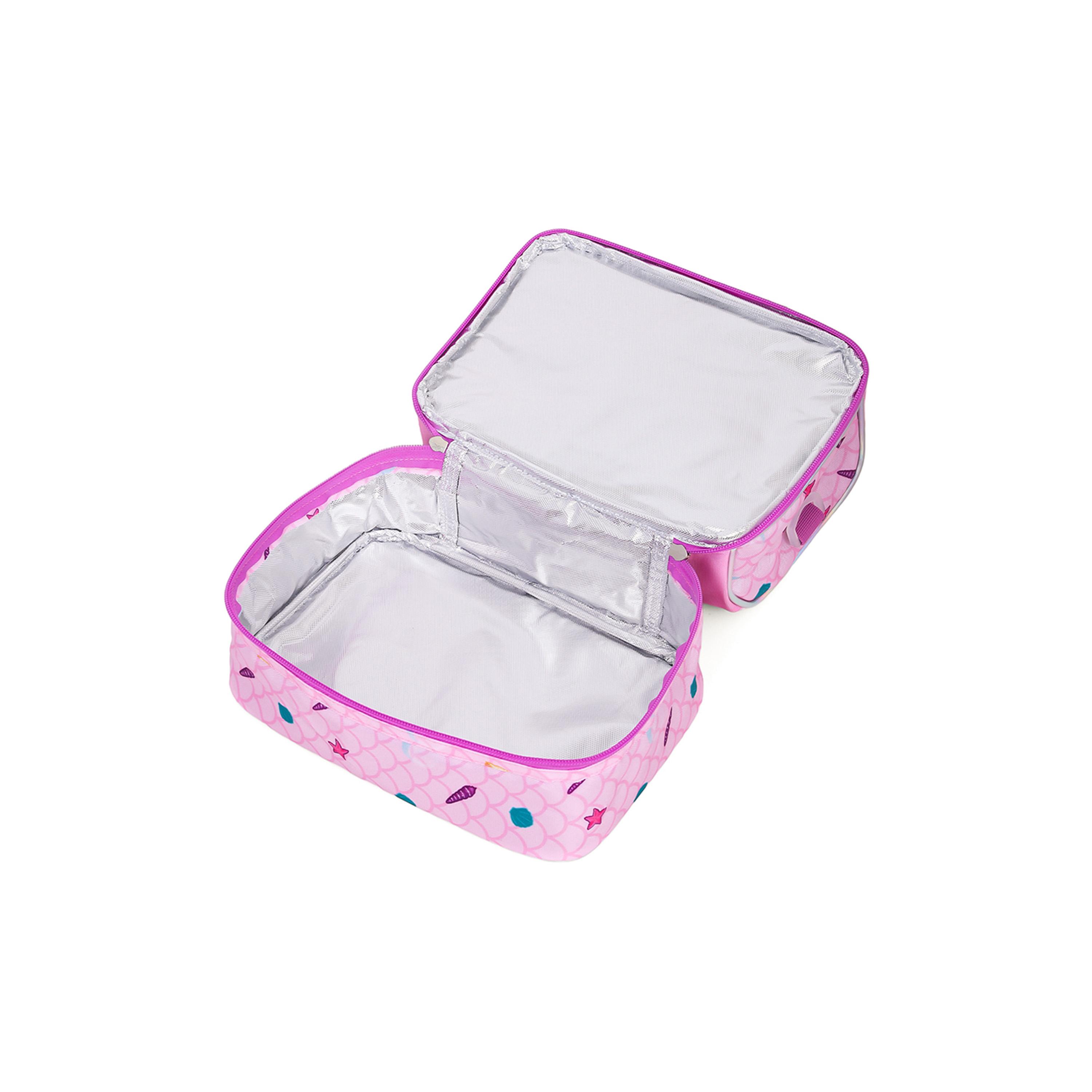 Eazy Kids Dual Compartment Lunch Bag, Mermaid, Purple-school-lunchessentials-lunchbags-image-5