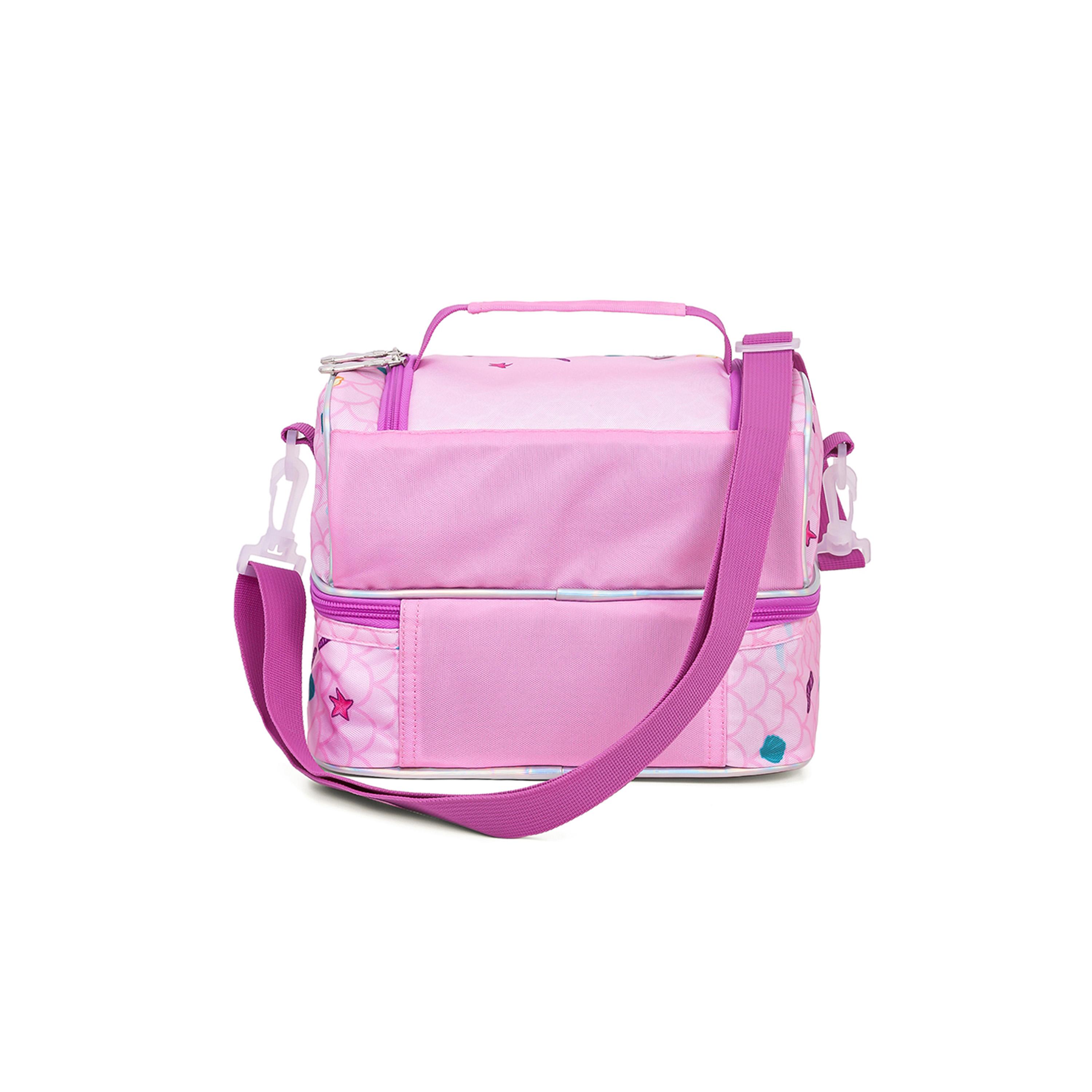 Eazy Kids Dual Compartment Lunch Bag, Mermaid, Purple-school-lunchessentials-lunchbags-image-9