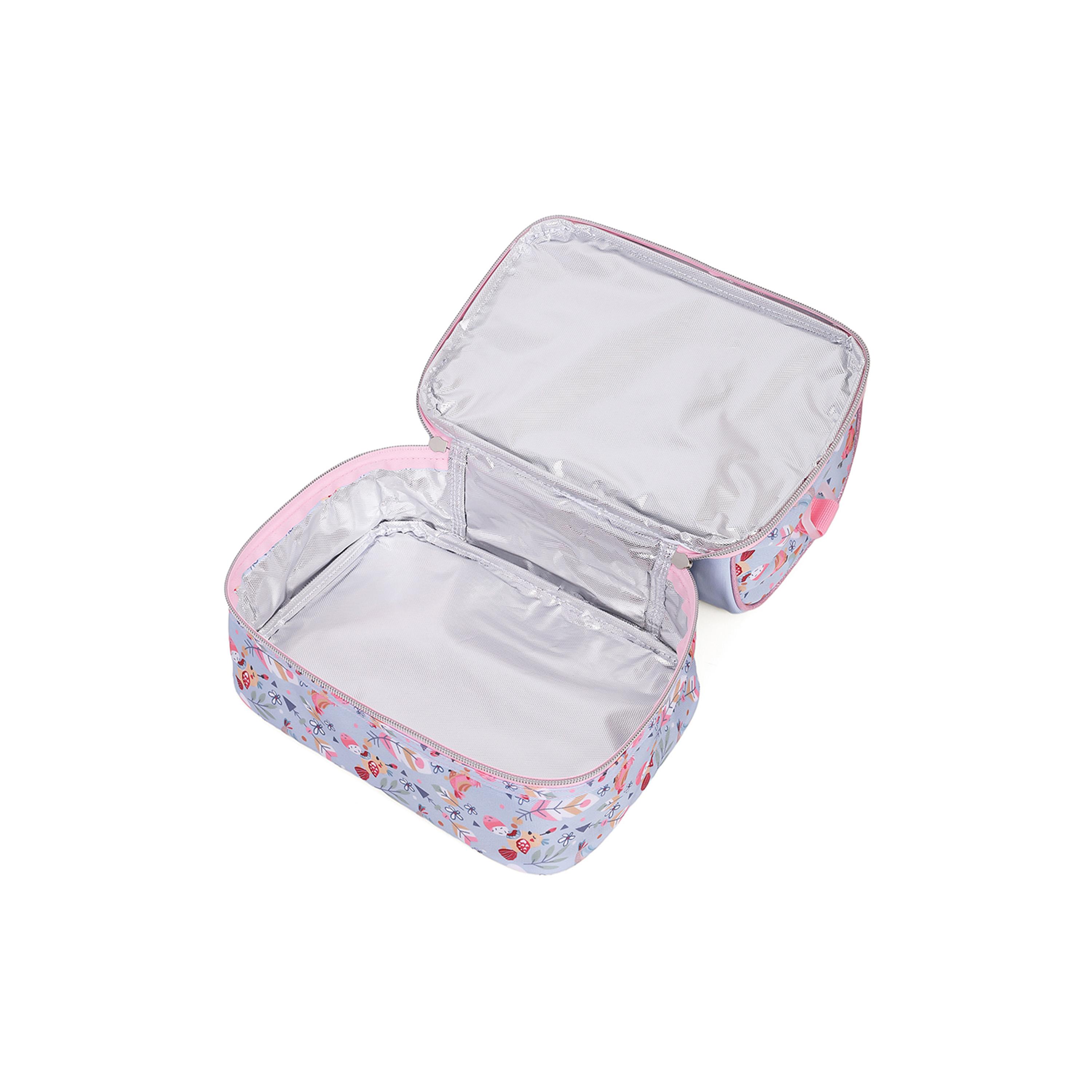Eazy Kids Dual Compartment Lunch Bag, Love, Pink-school-lunchessentials-lunchbags-image-5