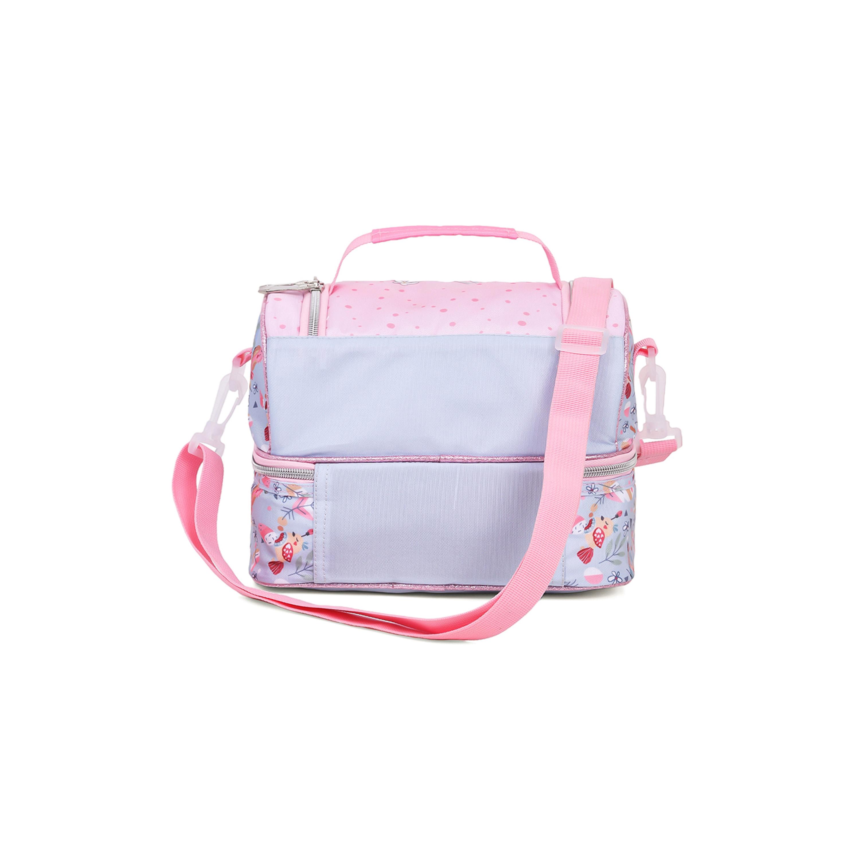 Eazy Kids Dual Compartment Lunch Bag, Love, Pink-school-lunchessentials-lunchbags-image-7