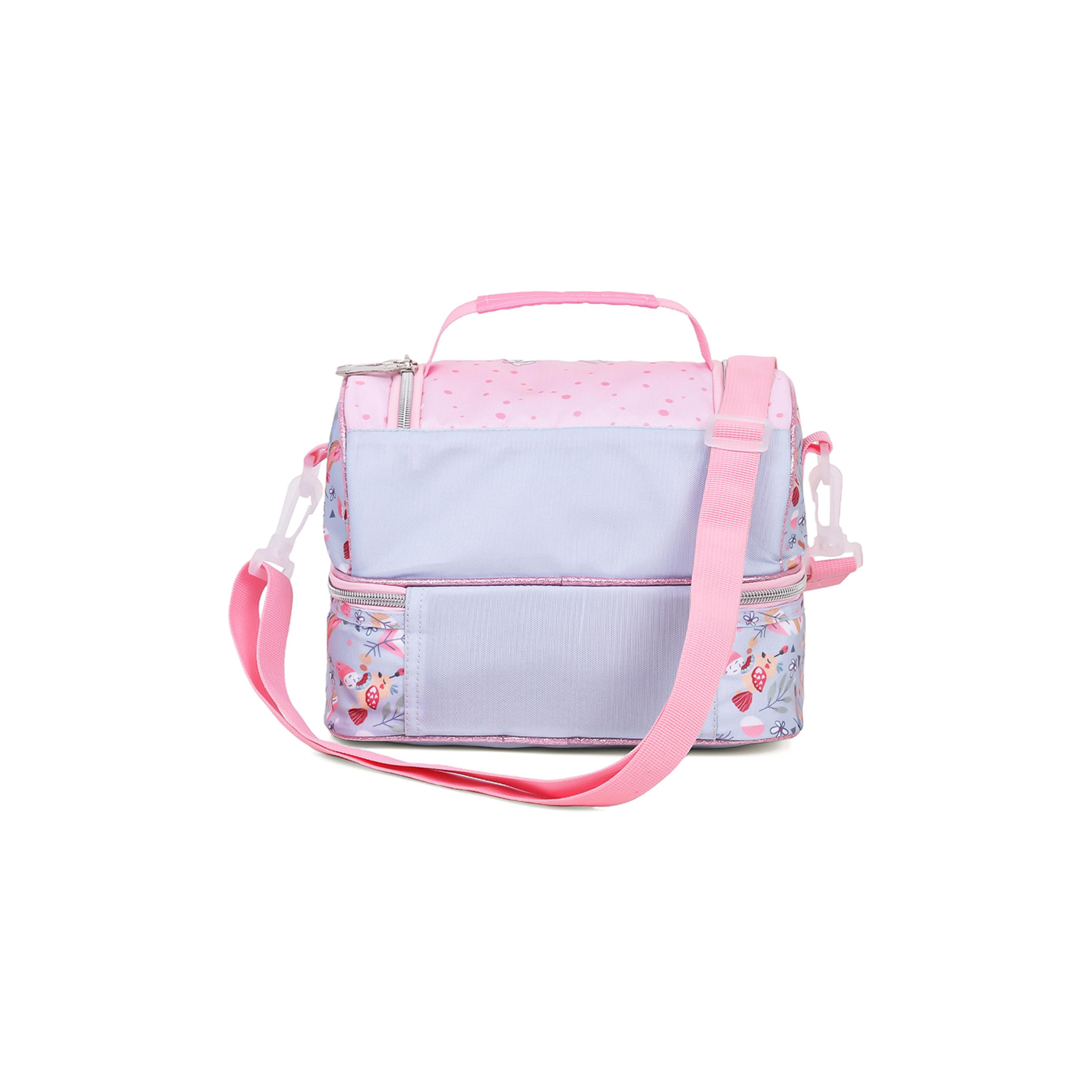 Eazy Kids Dual Compartment Lunch Bag, Love, Pink-school-lunchessentials-lunchbags-image-9