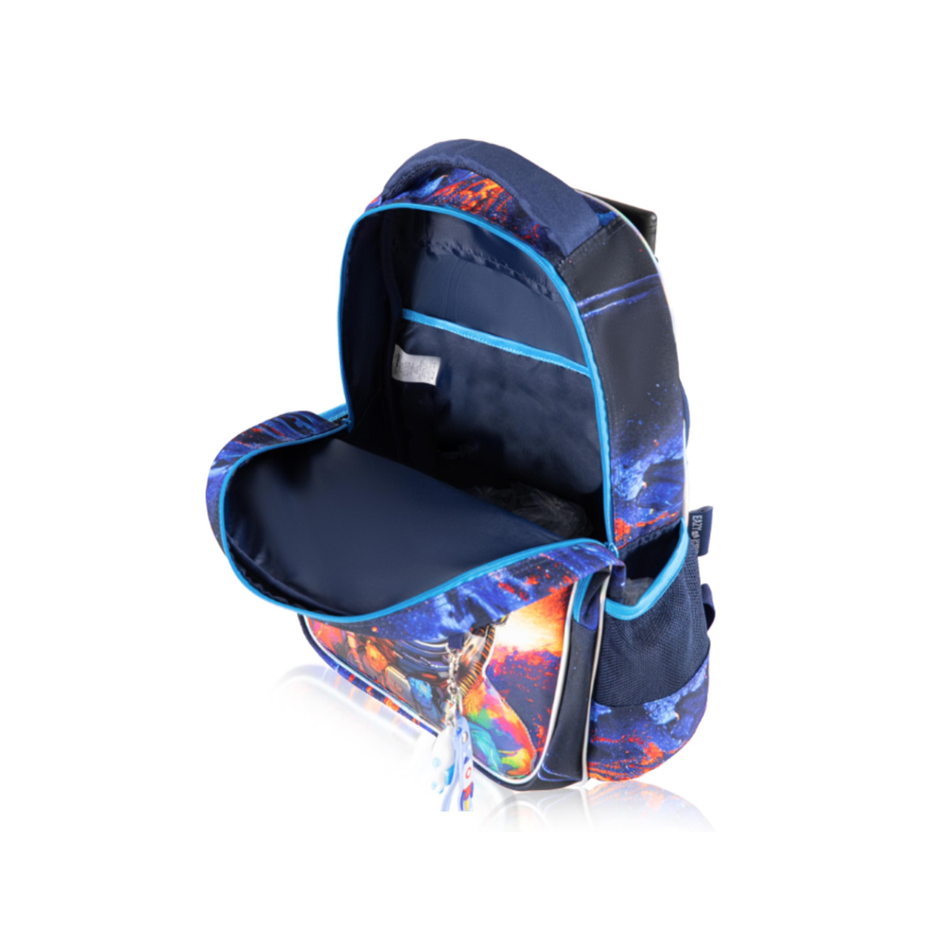Eazy Kids 3-Piece 16Inch Trolly School Bag with Lunch Bag & Pencil Case, Outer Space, Blue-school-bagsandbackpacks-sets-image-5
