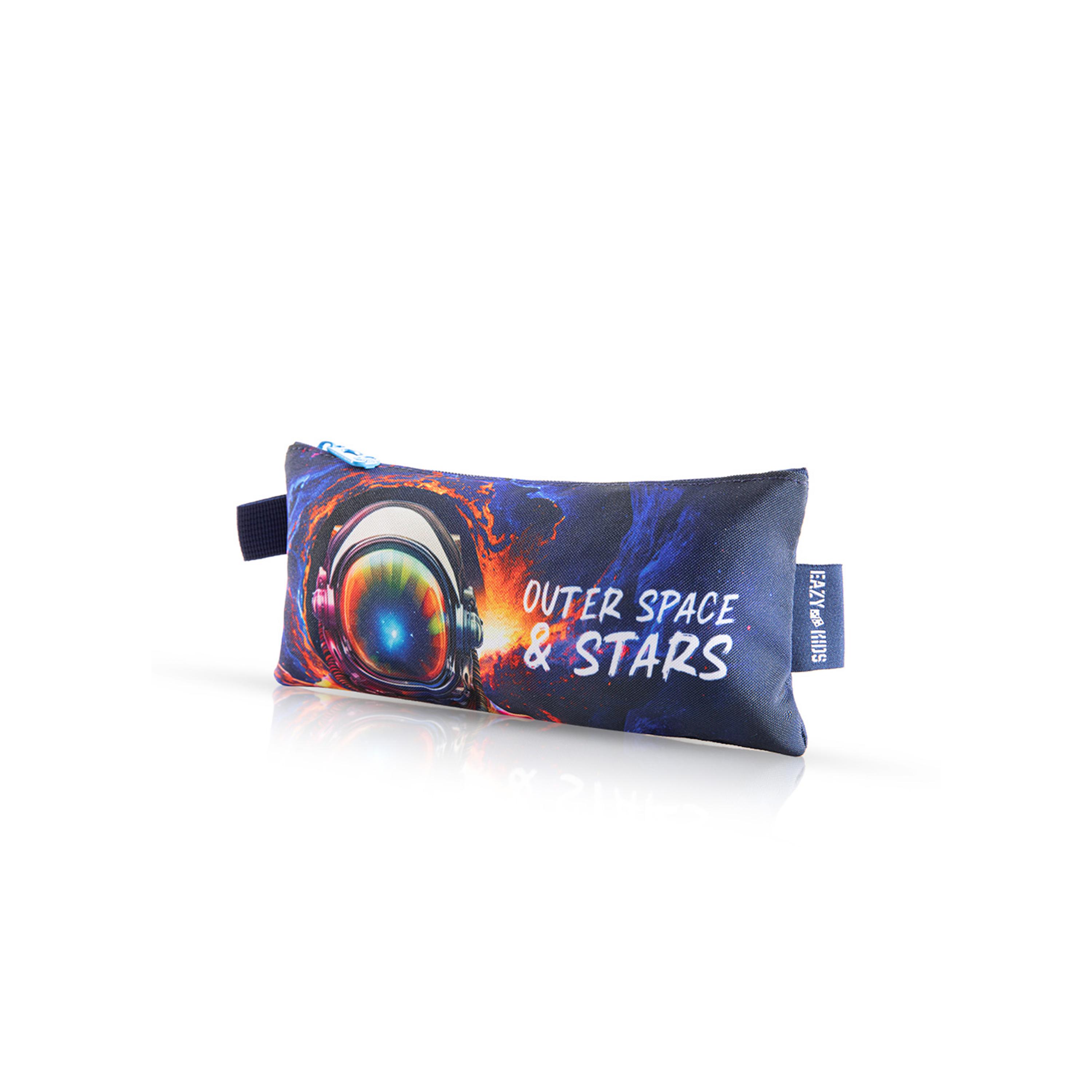 Eazy Kids 3-Piece 16Inch Trolly School Bag with Lunch Bag & Pencil Case, Outer Space, Blue-school-bagsandbackpacks-sets-image-8