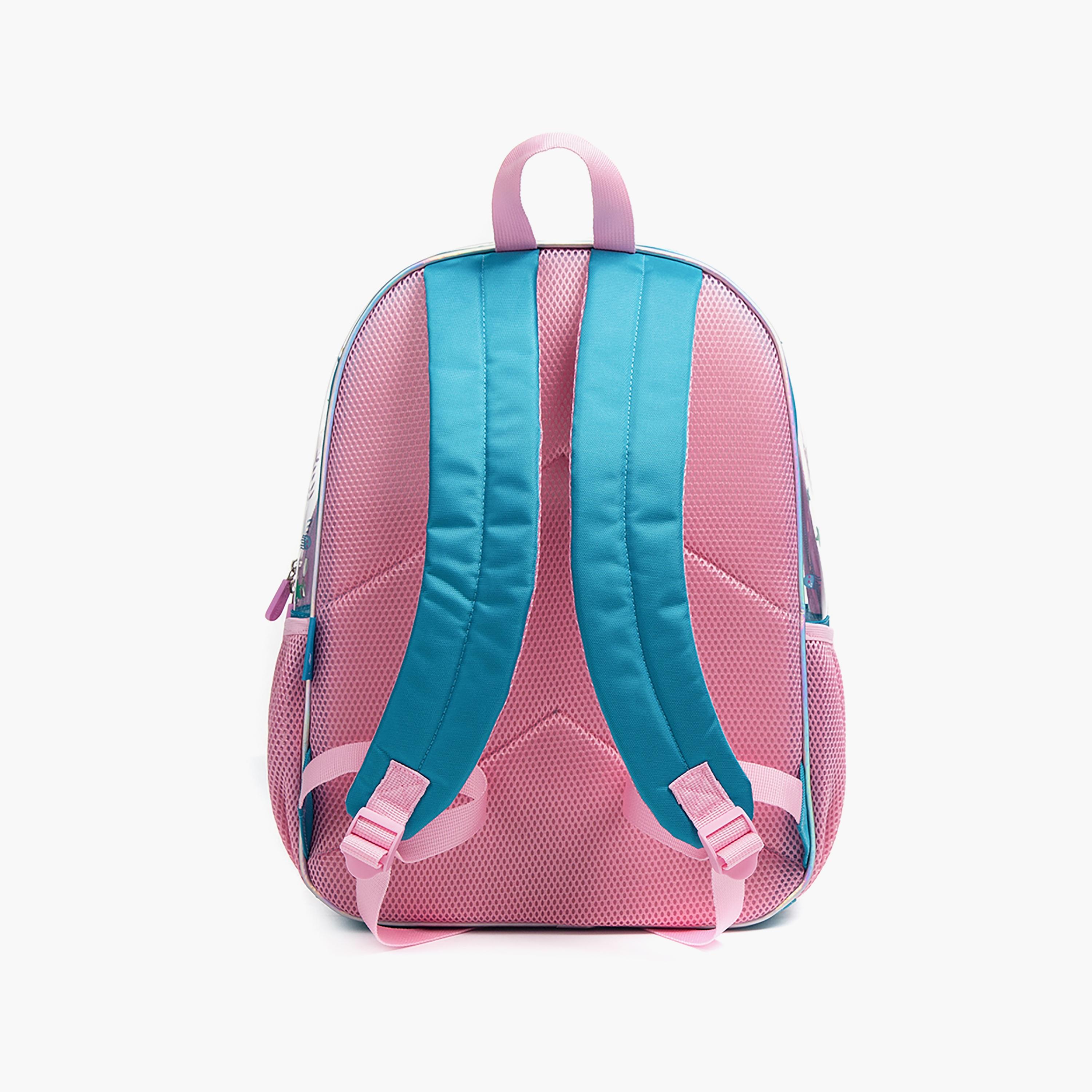 Eazy Kids 3-Piece 17Inch School Bag with Lunch Bag & Pencil Case, Mermaid, Blue-school-bagsandbackpacks-sets-image-3