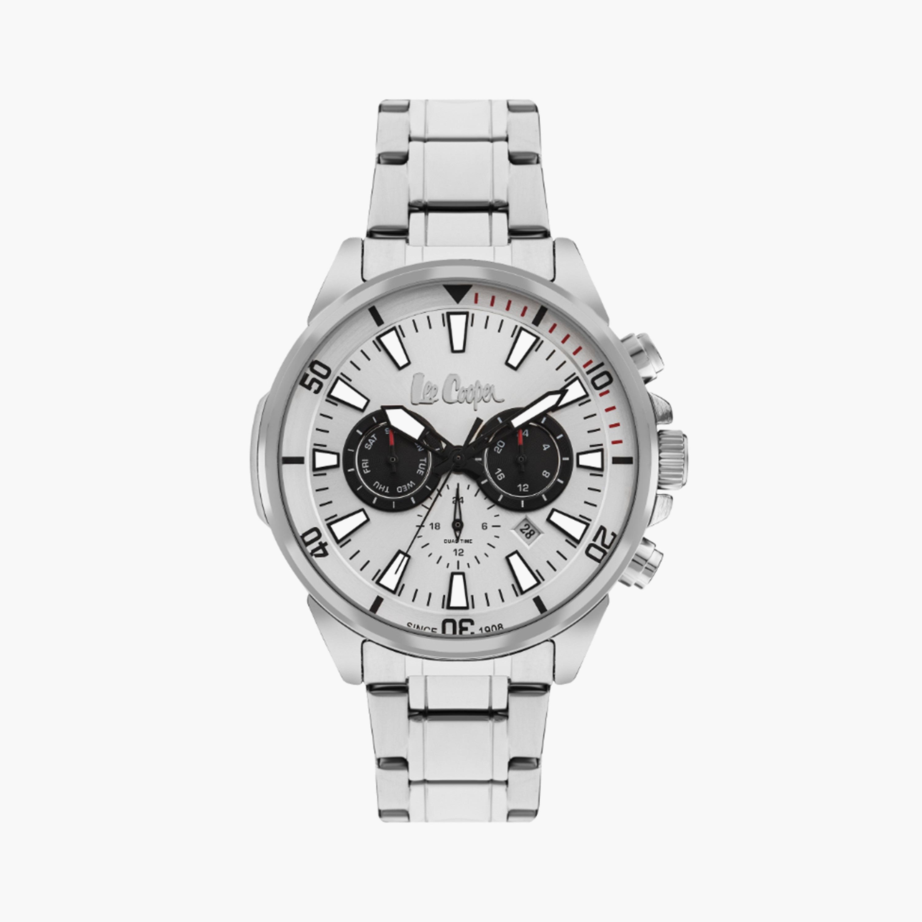 لي كوبر- ساعة كرونوغراف معدن للرجال فضي LC07846.330-men-watchesandjewellery-watches-image-1