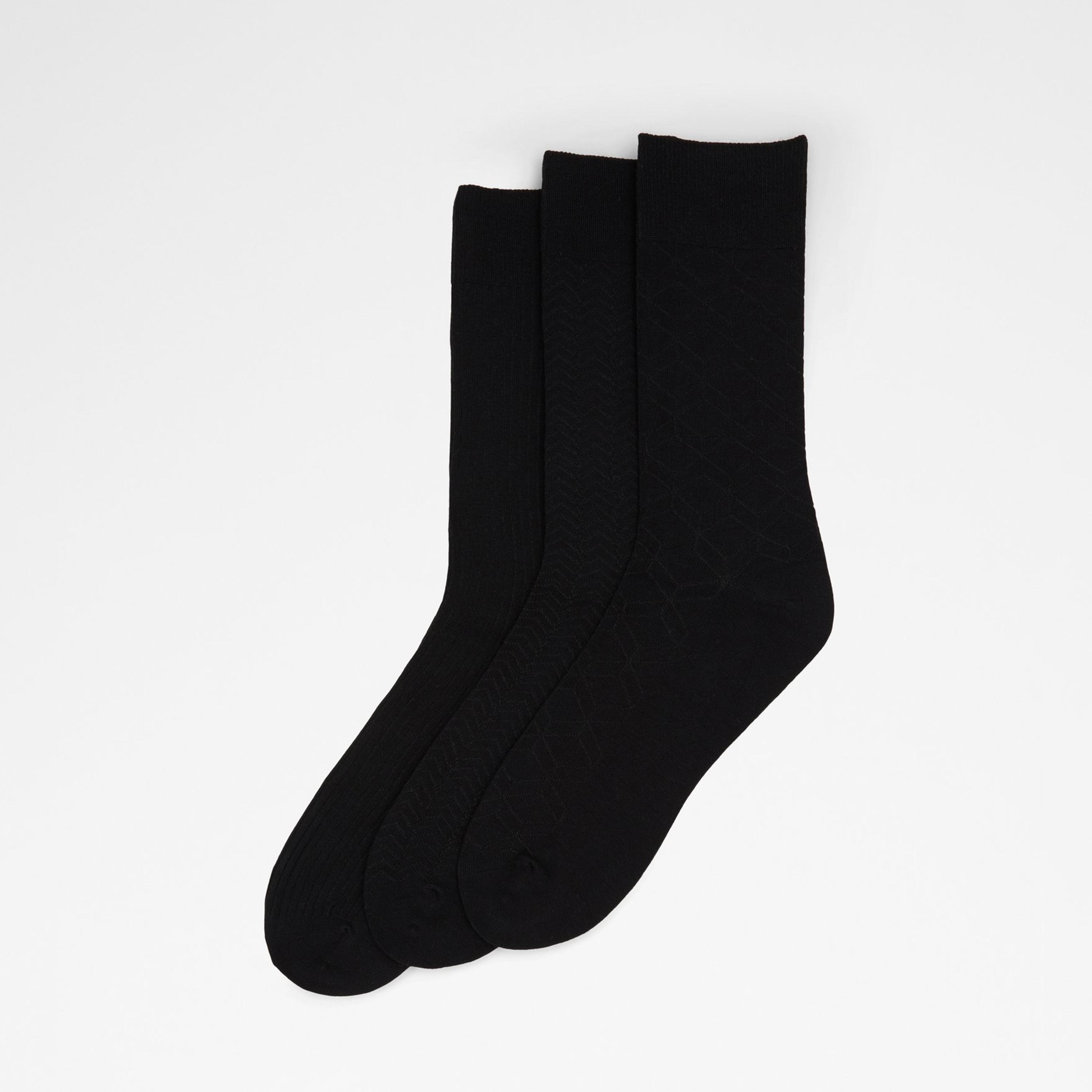 Aldo Textured Crew Length Socks - Set of 3-men-socks-image-1