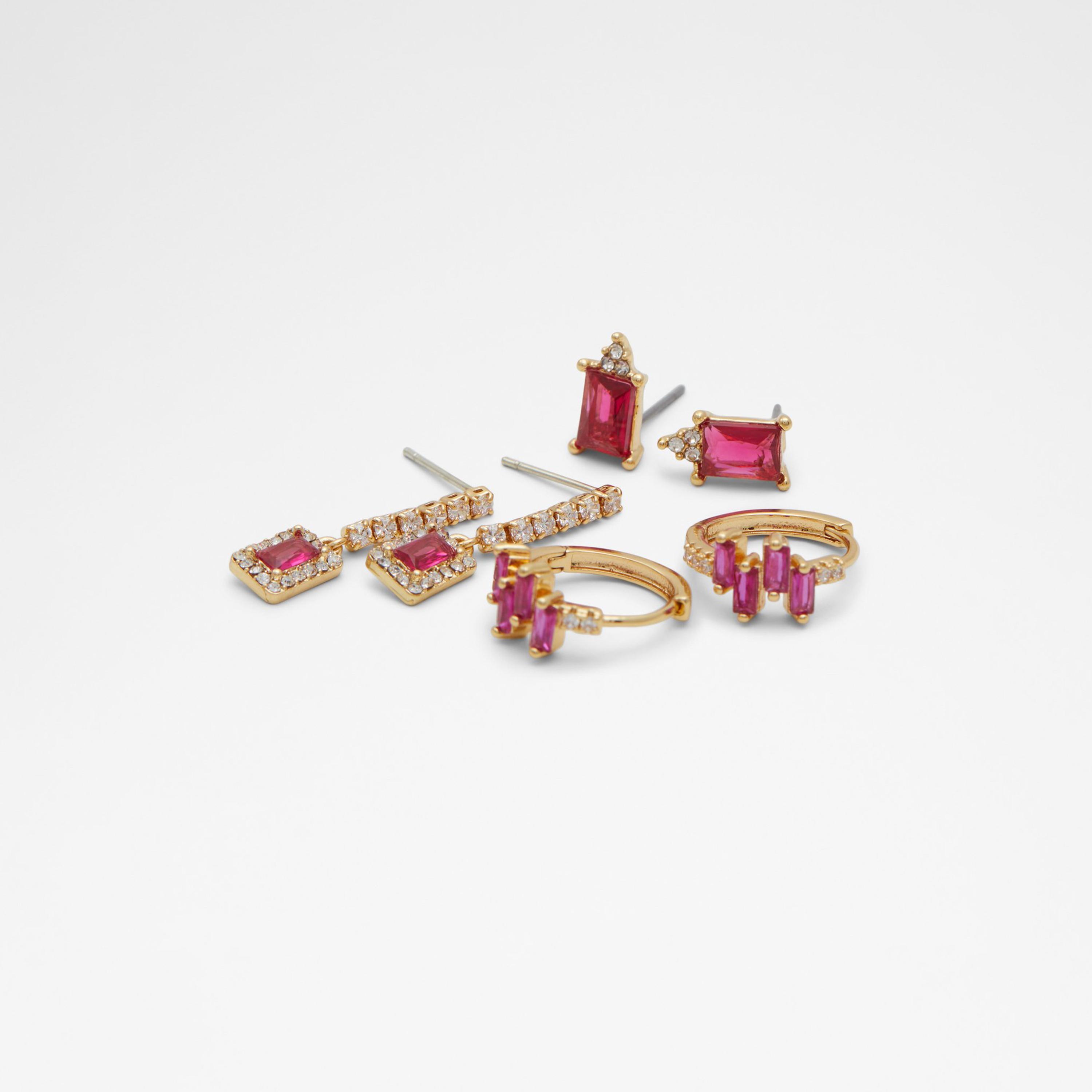 ألدو ميليلا أقراط ذهبية للنساء - 3 أزواج | 23ميليلا-women-watchesandjewellery-jewellery-earrings-image-1