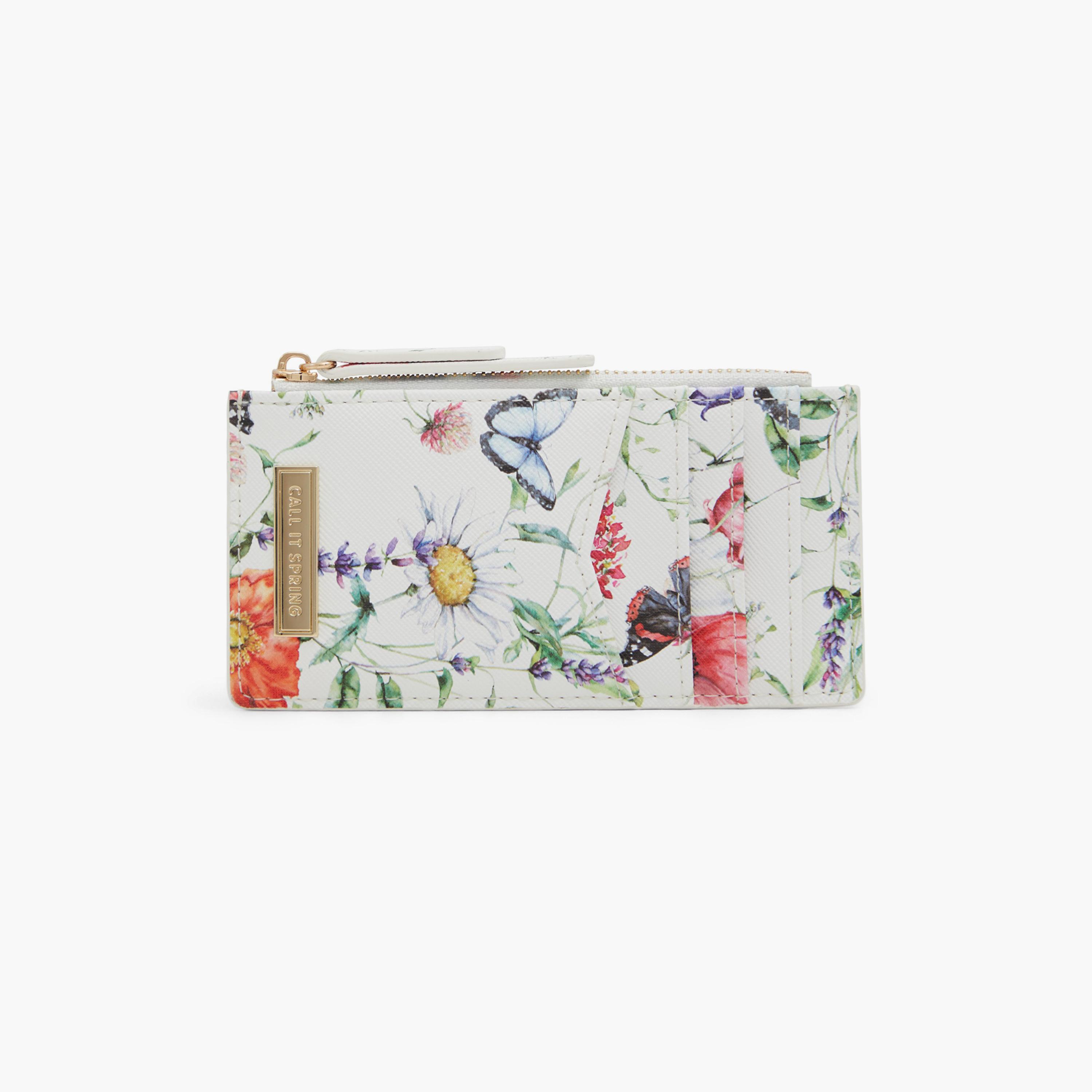 كول ات سبرينج محفظة منقوشة نايلا بجيوب متعددة للبطاقات وسحاب-women-bagsandwallets-wallets-image-5