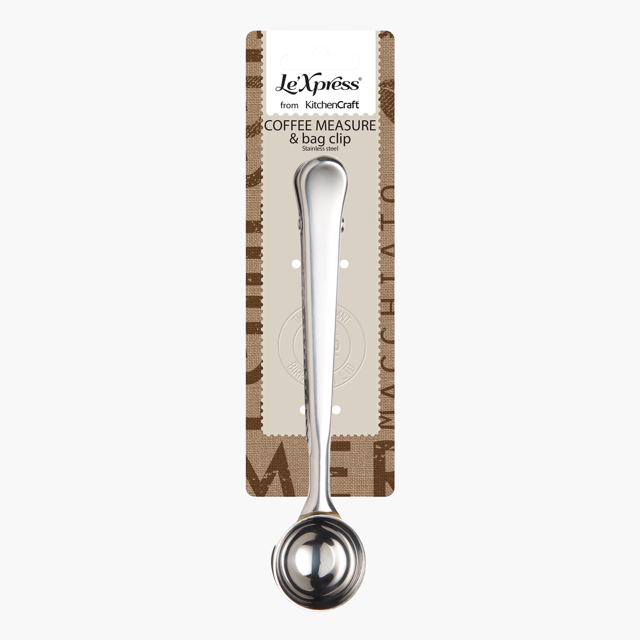 KitchenCraft Stainless Steel Coffee Measure and Bag Clip