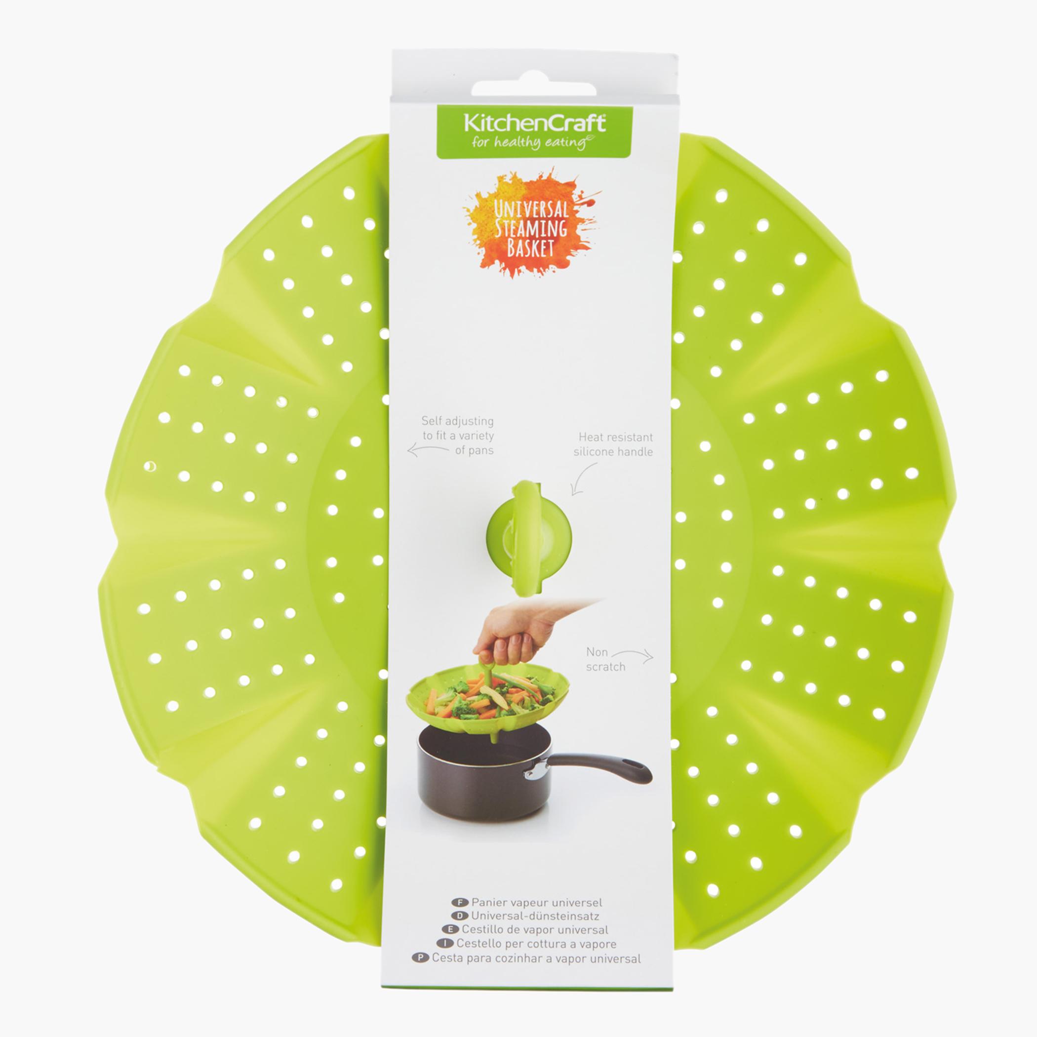 KitchenCraft Silicone Steaming Basket - 24 cm