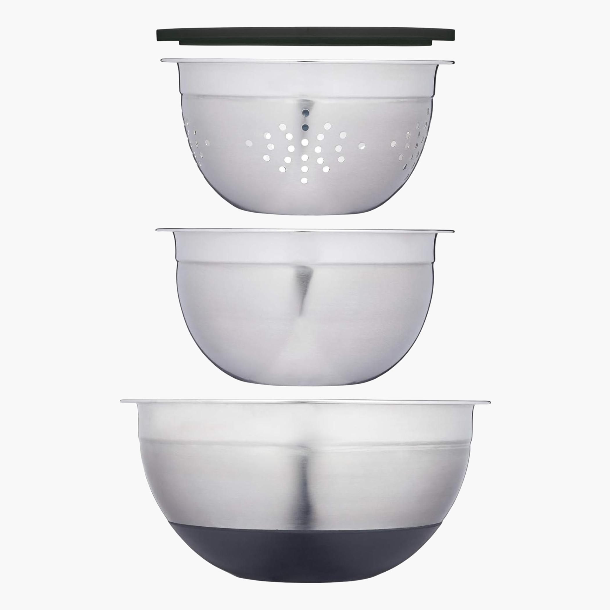 KitchenCraft 3-Piece Nesting Bowl with Colander Set