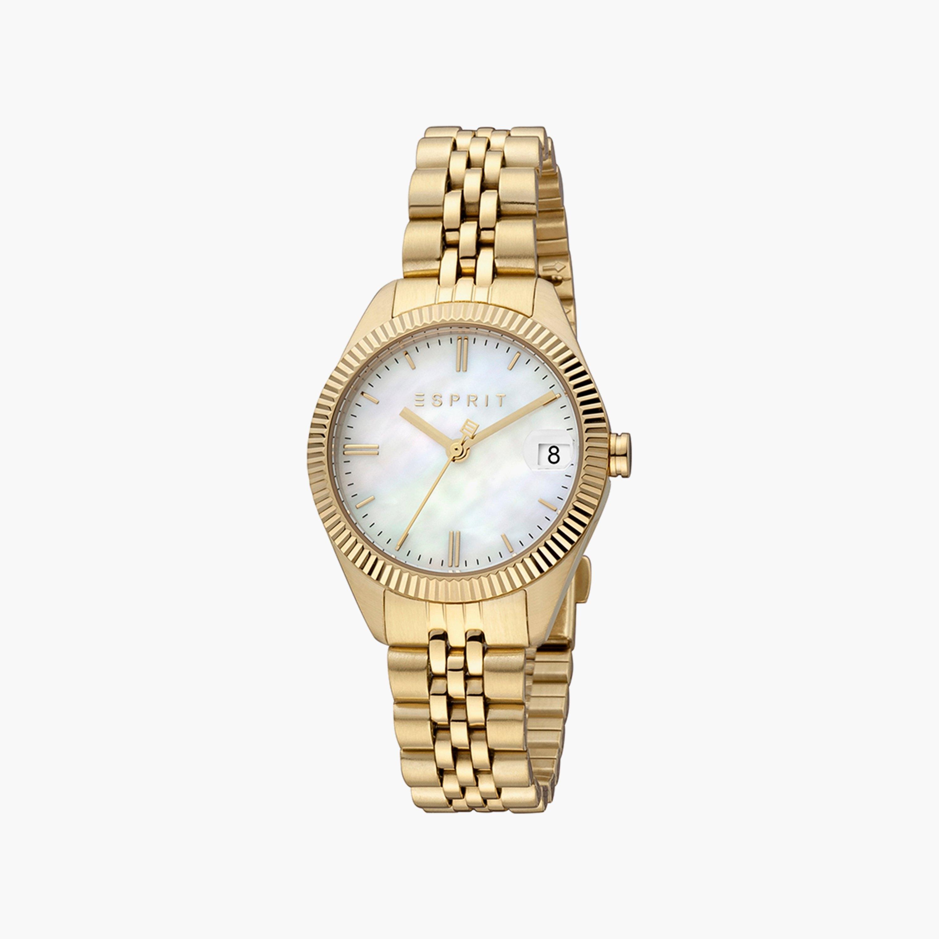 Esprit Gold Analog Stainless Steel Strap Watch ES.1L340M0065