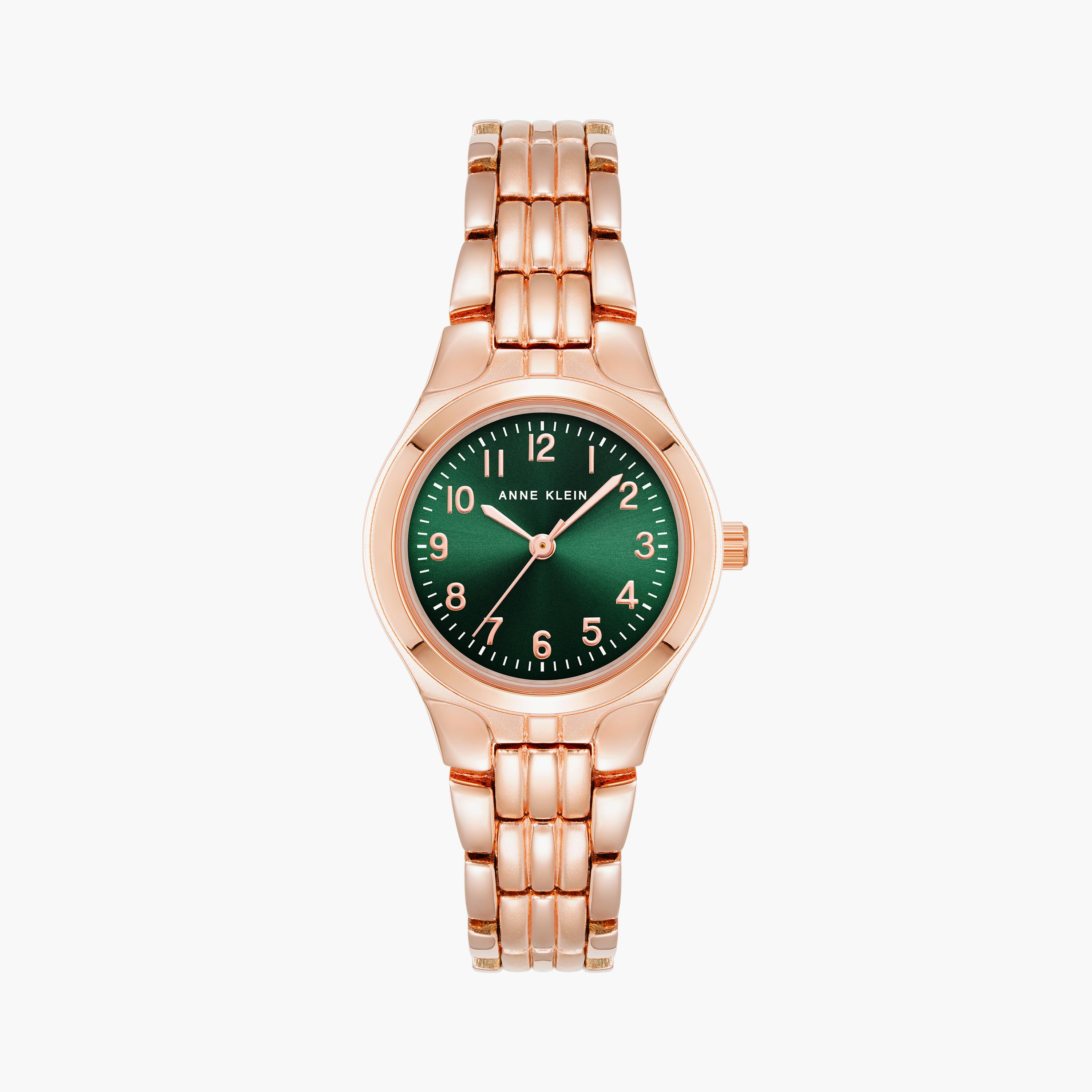 آن كلاين - ساعة يد تناظرية بسوار معدني روز جولد | 105490GNRG-women-watchesandjewellery-watches-image-1
