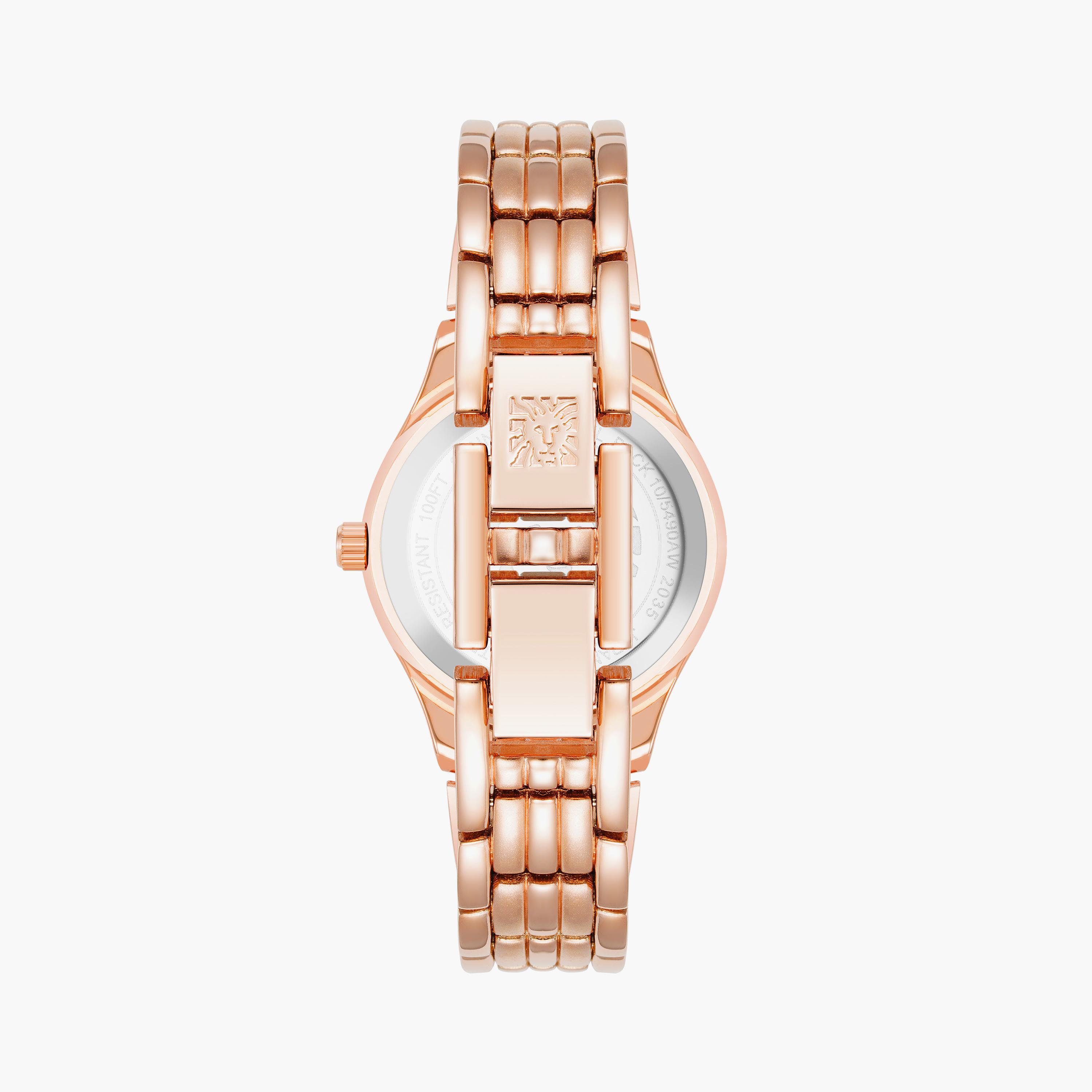 آن كلاين - ساعة يد تناظرية بسوار معدني روز جولد | 105490GNRG-women-watchesandjewellery-watches-image-3