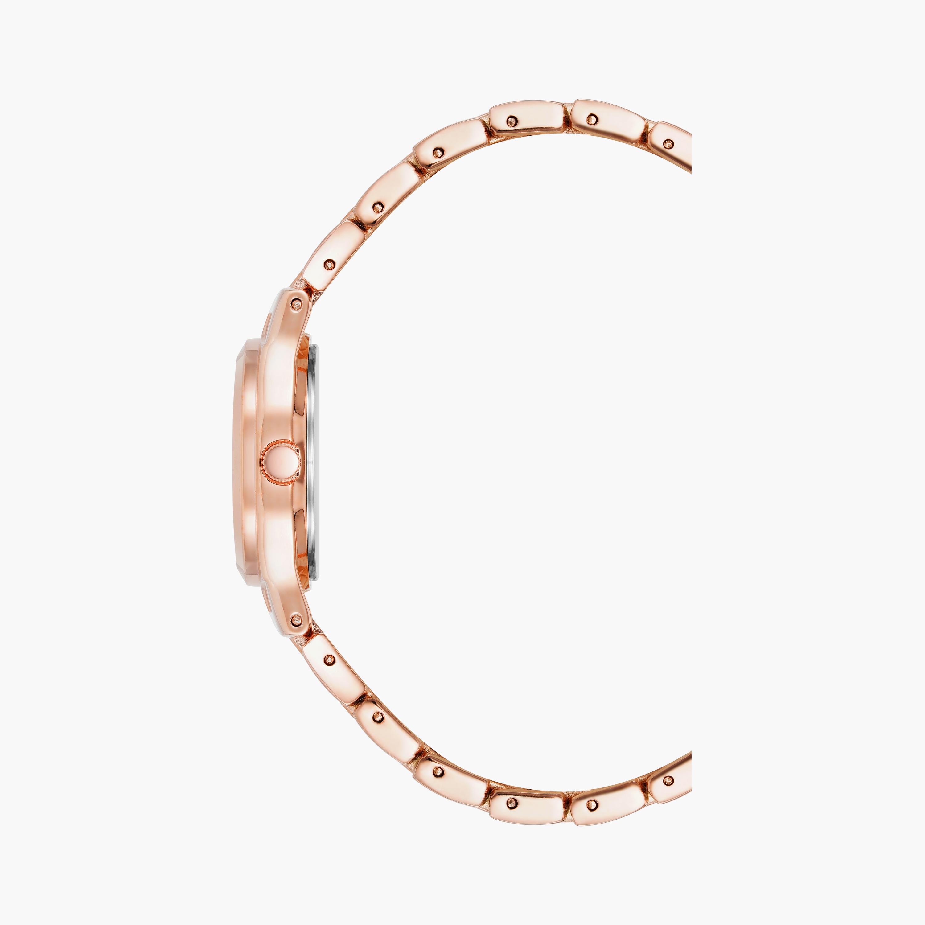 آن كلاين - ساعة يد تناظرية بسوار معدني روز جولد | 105490MVRG-women-watchesandjewellery-watches-image-2