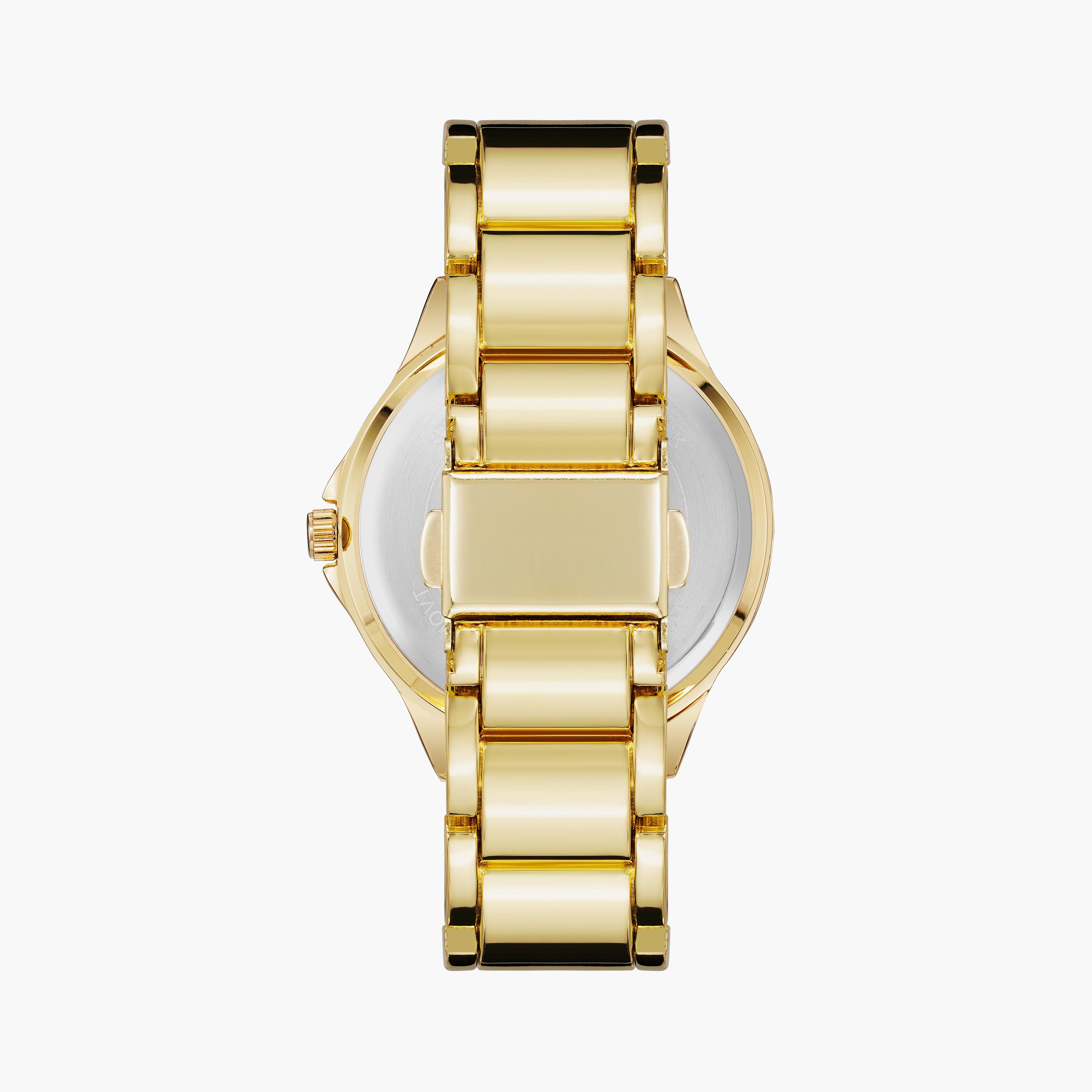 آن كلاين - ساعة يد نسائية تناظرية بسوار معدني ذهبي | AK3698BKGB-women-watchesandjewellery-watches-image-3