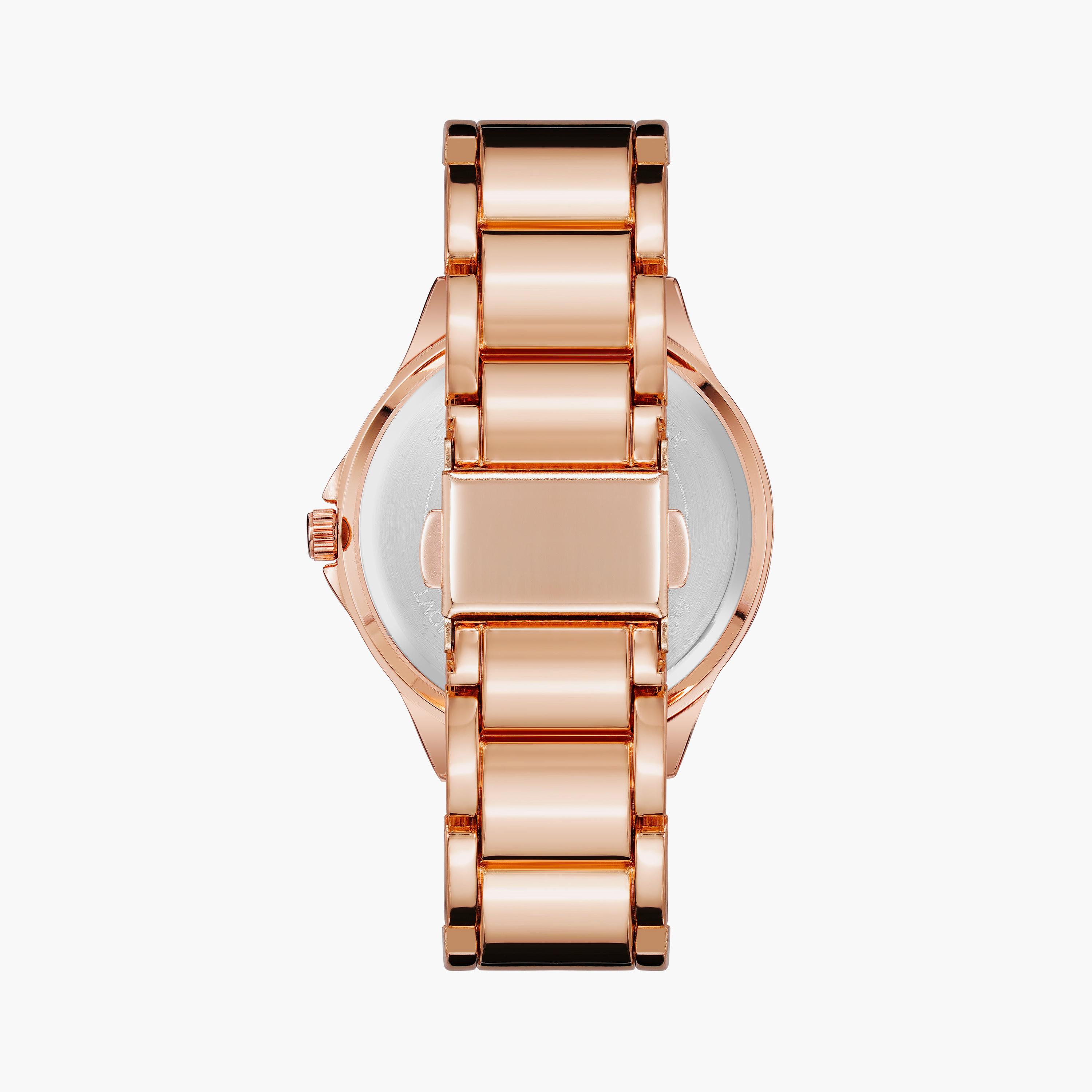 آن كلاين - ساعة يد نسائية تناظرية بسوار معدني ذهبي | AK3698BKGB-women-watchesandjewellery-watches-image-3