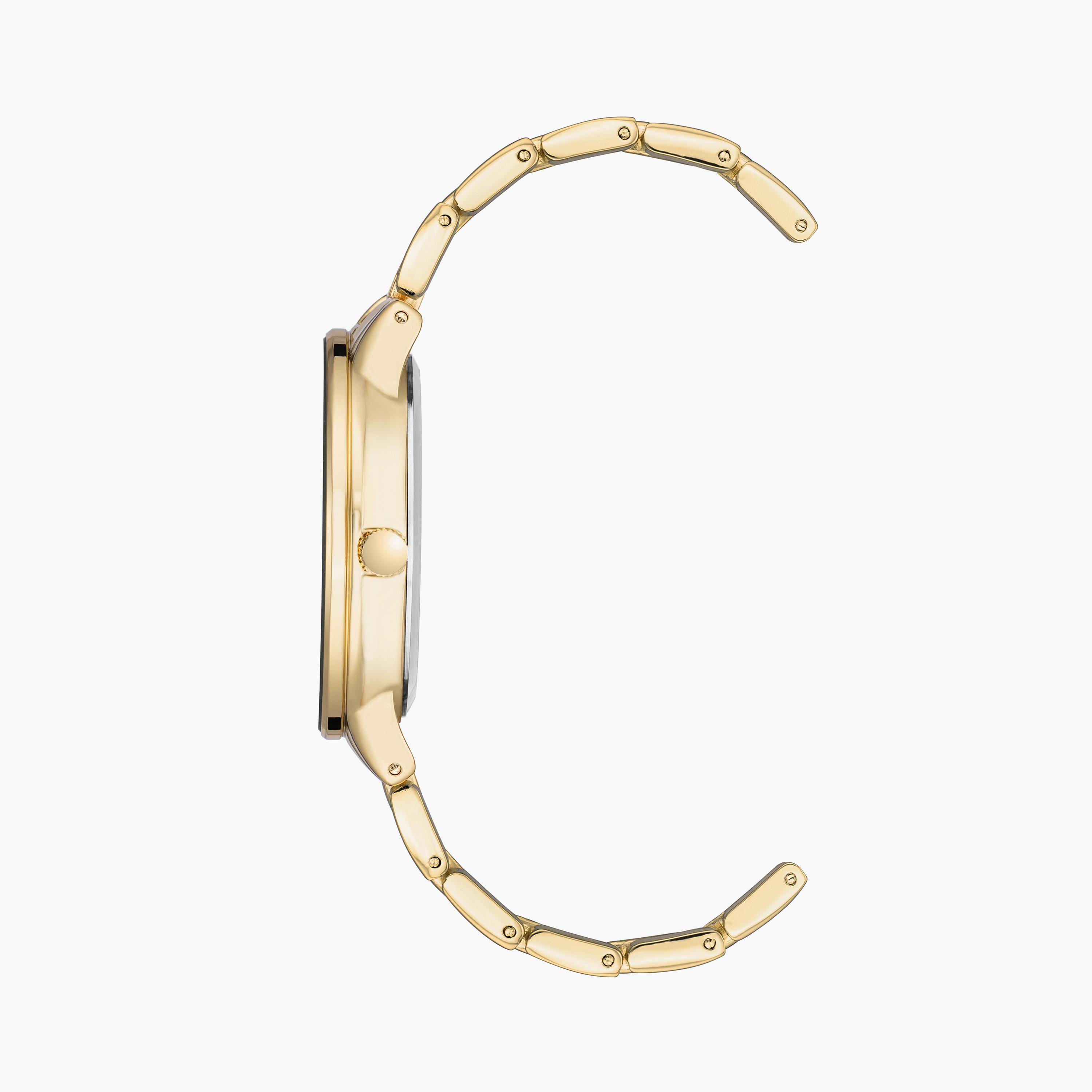 آن كلاين - ساعة يد نسائية تناظرية بسوار معدني ذهبي | AK3764BKGB-women-watchesandjewellery-watches-image-2