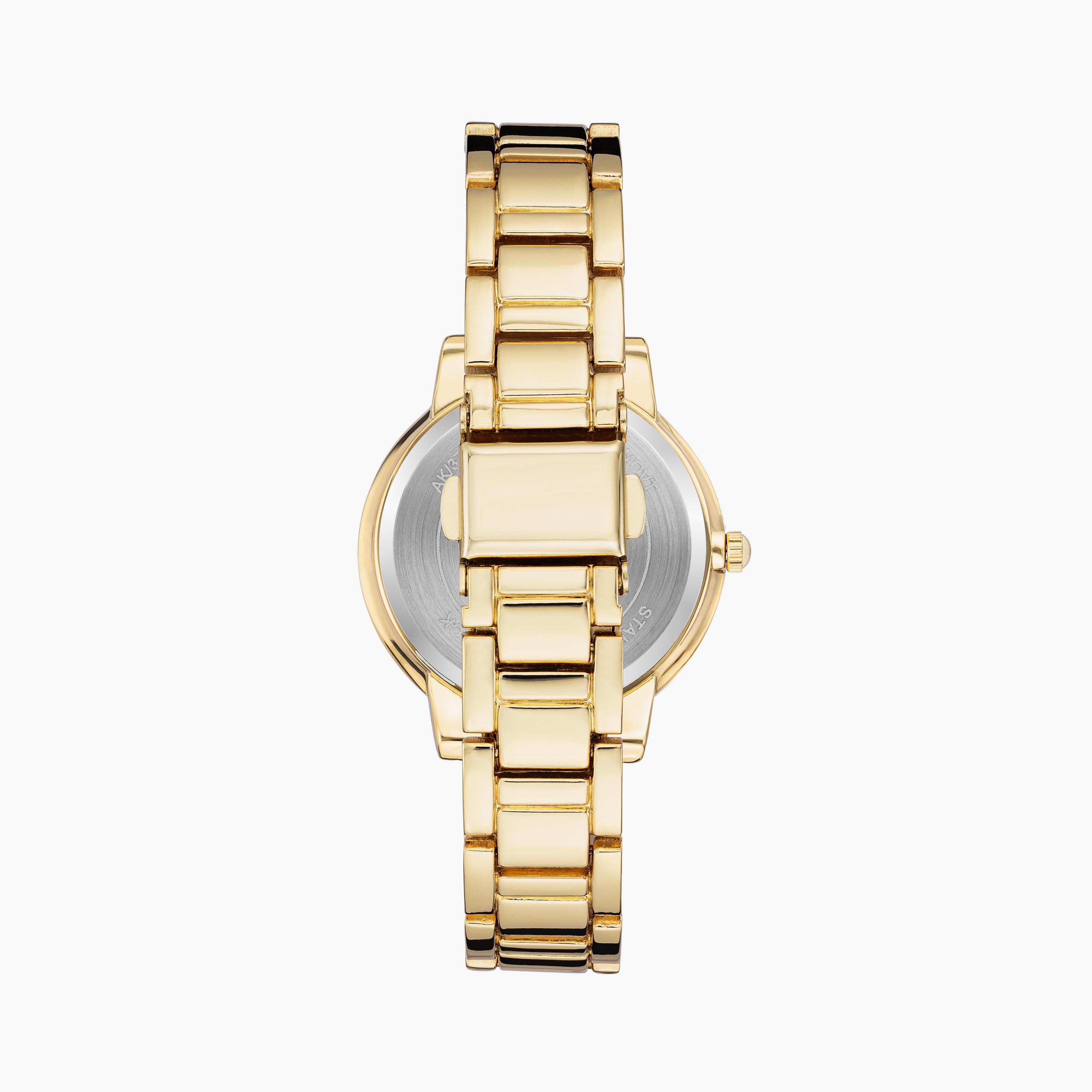 آن كلاين - ساعة يد نسائية تناظرية بسوار معدني ذهبي | AK3764BKGB-women-watchesandjewellery-watches-image-3