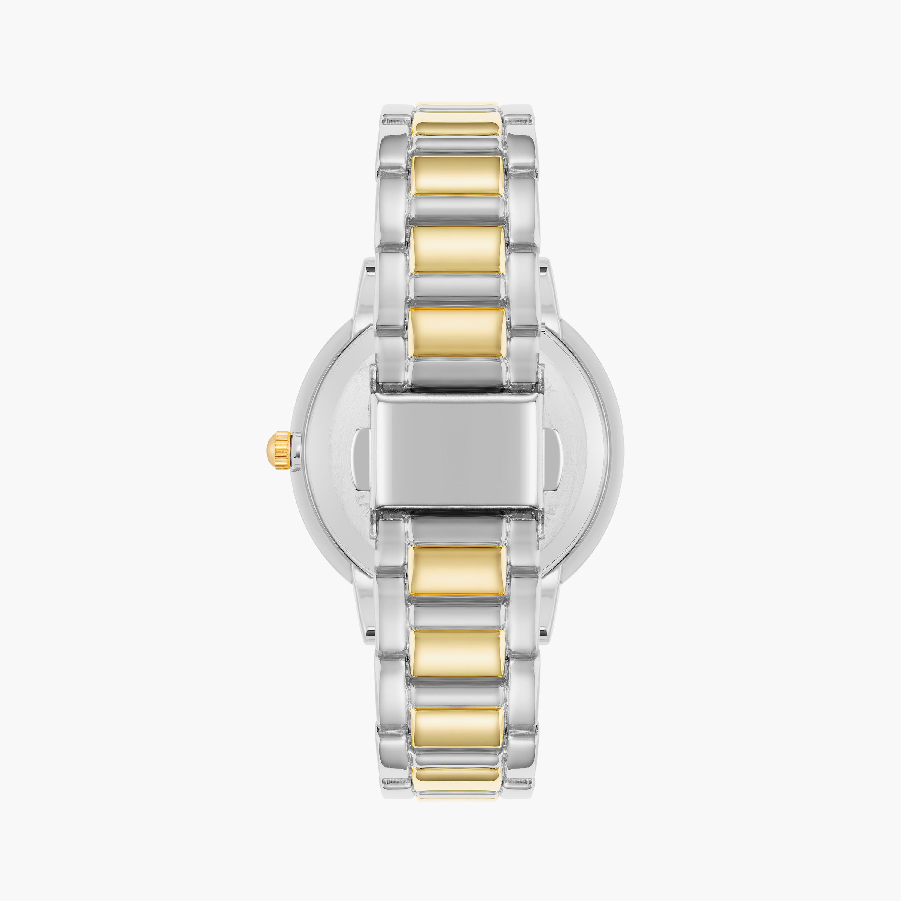 آن كلاين - ساعة يد نسائية تناظرية بسوار معدني ذهبي وفضي | AK3765BKGB-women-watchesandjewellery-watches-image-3