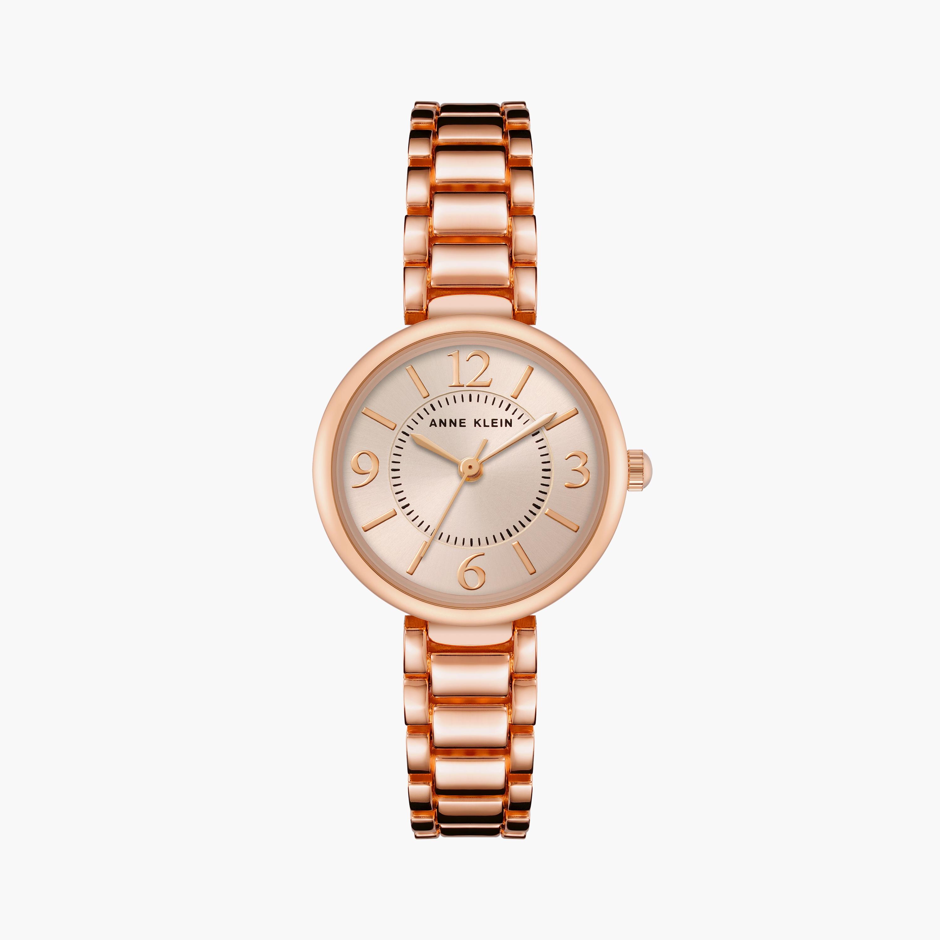 آن كلاين - ساعة يد تناظرية بسوار معدني روز جولد | AK3784RGRG-women-watchesandjewellery-watches-image-1
