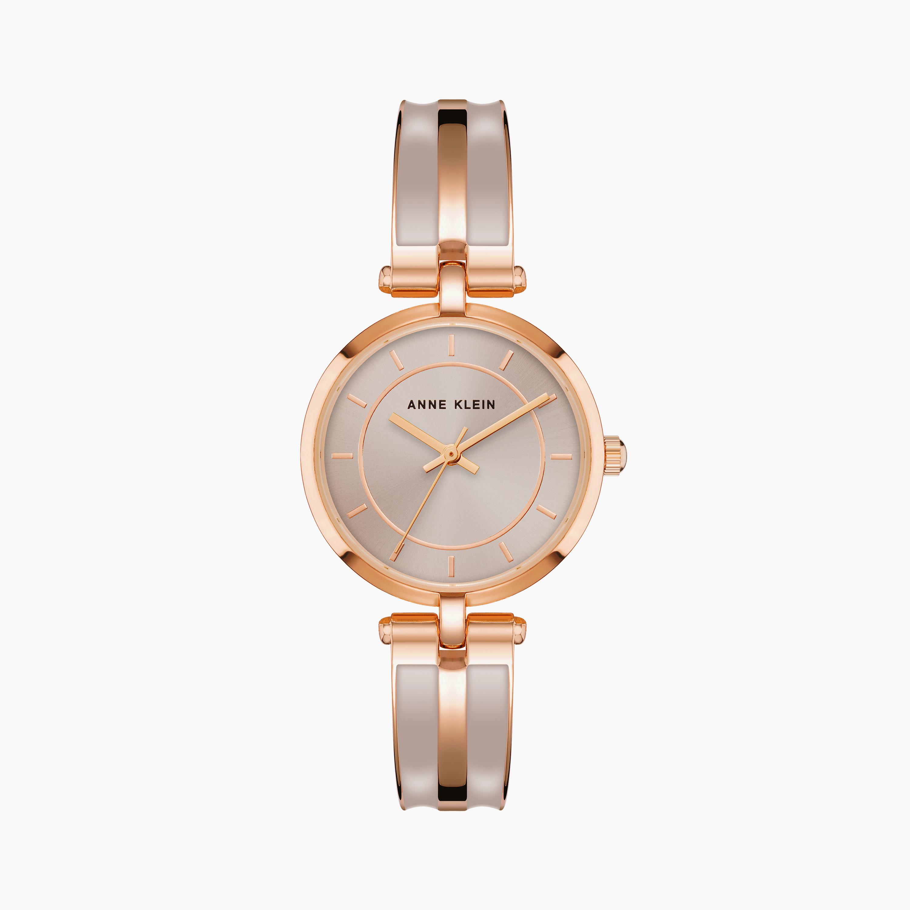 آن كلاين - ساعة يد تناظرية بسوار معدني روز جولد | AK3916TPRG-women-watchesandjewellery-watches-image-1