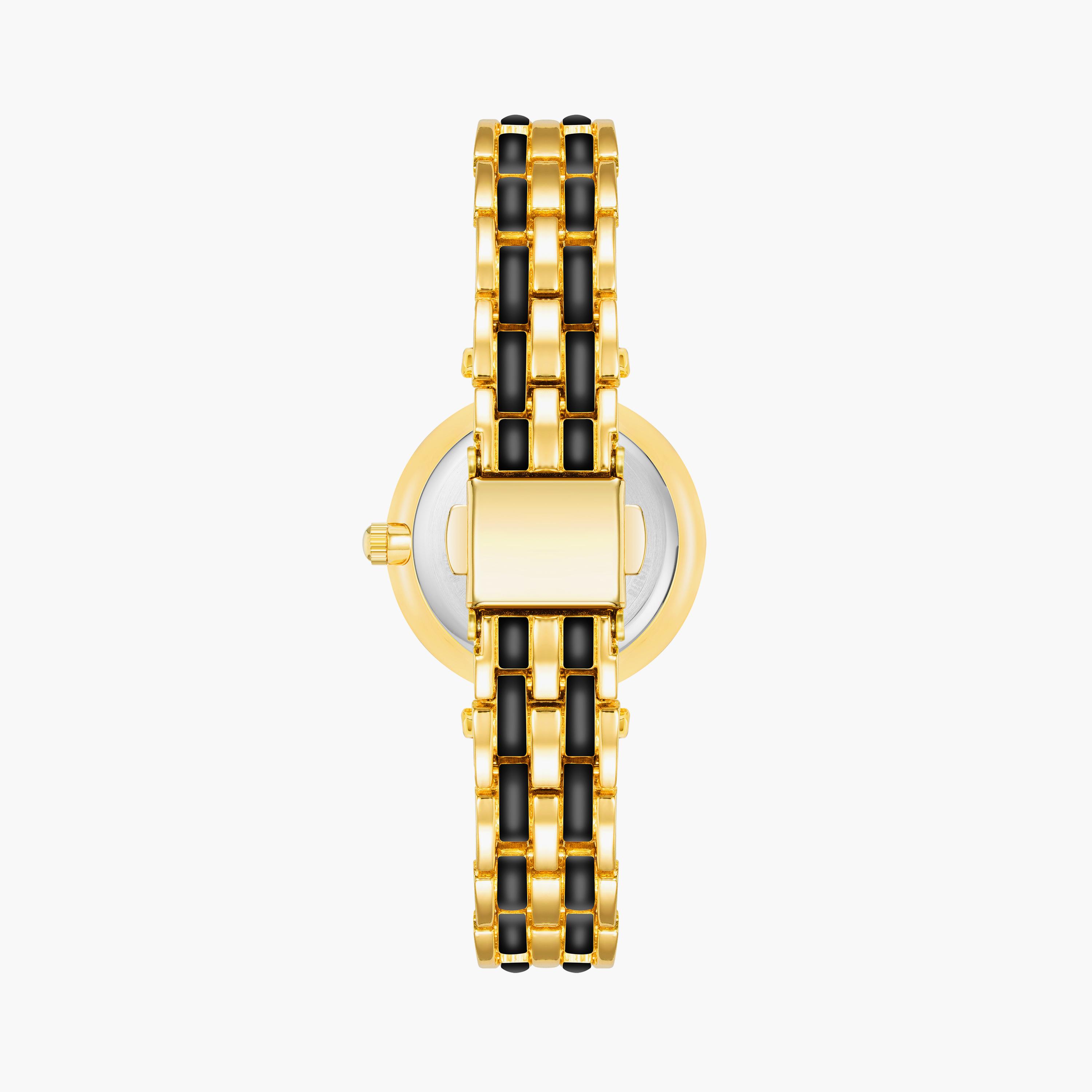 Anne Klein Black & Gold Analog Metal Watch | AK3918BKGB-women-watchesandjewellery-watches-image-3