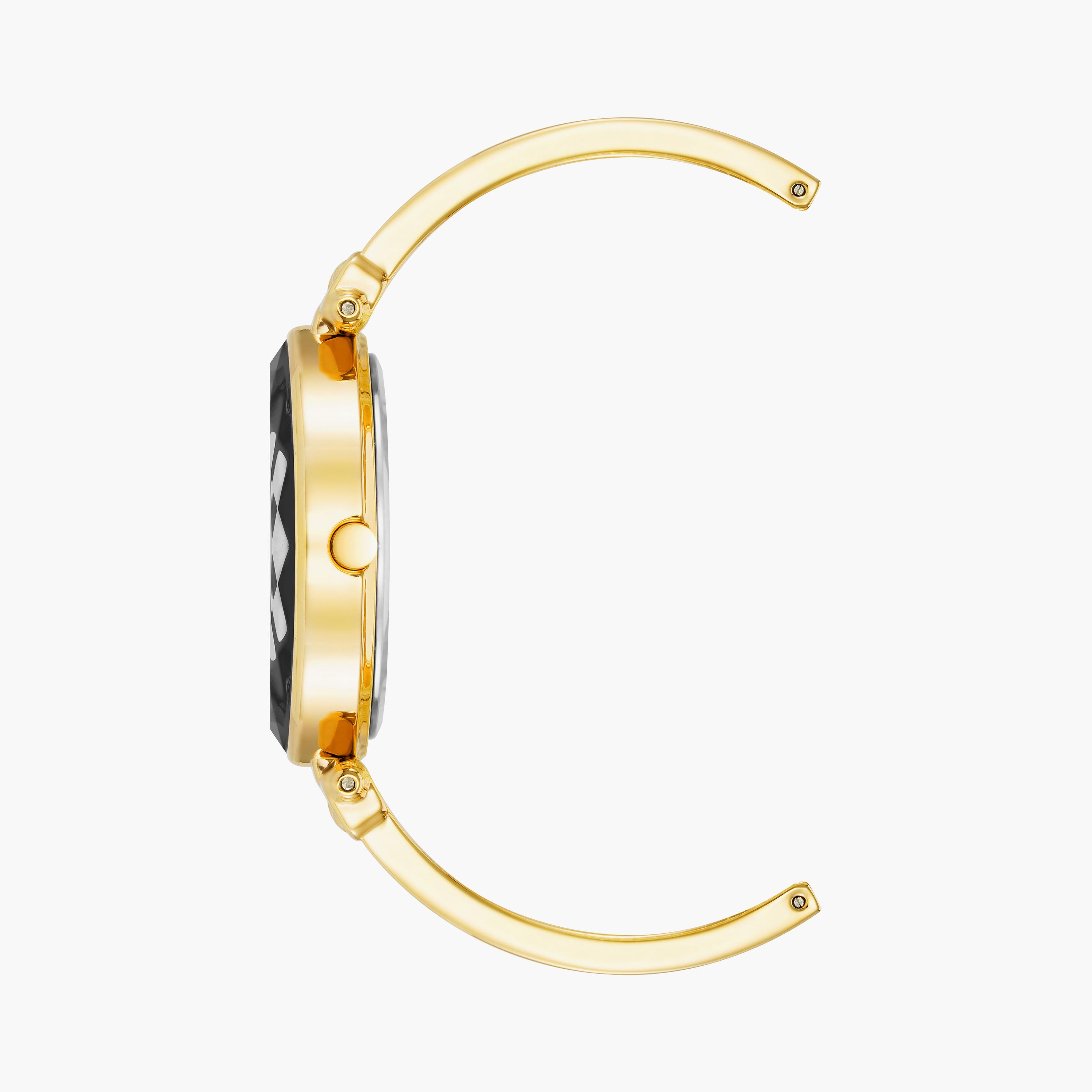 آن كلاين - ساعة يد تناظرية بسوار سيلكون أسود | AK4018BKGB-women-watchesandjewellery-watches-image-2