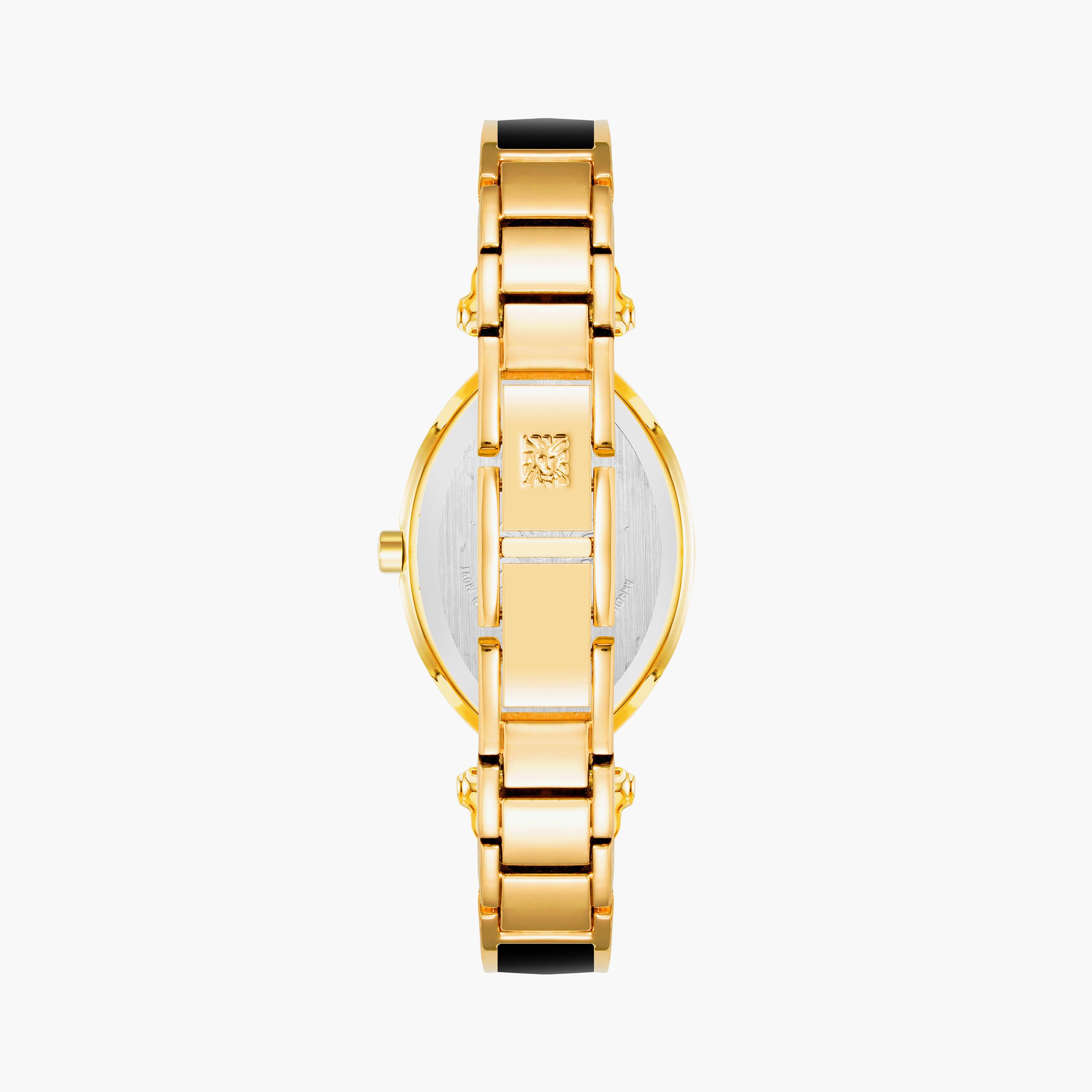 آن كلاين - ساعة يد تناظرية بسوار سيلكون أسود | AK4018BKGB-women-watchesandjewellery-watches-image-3