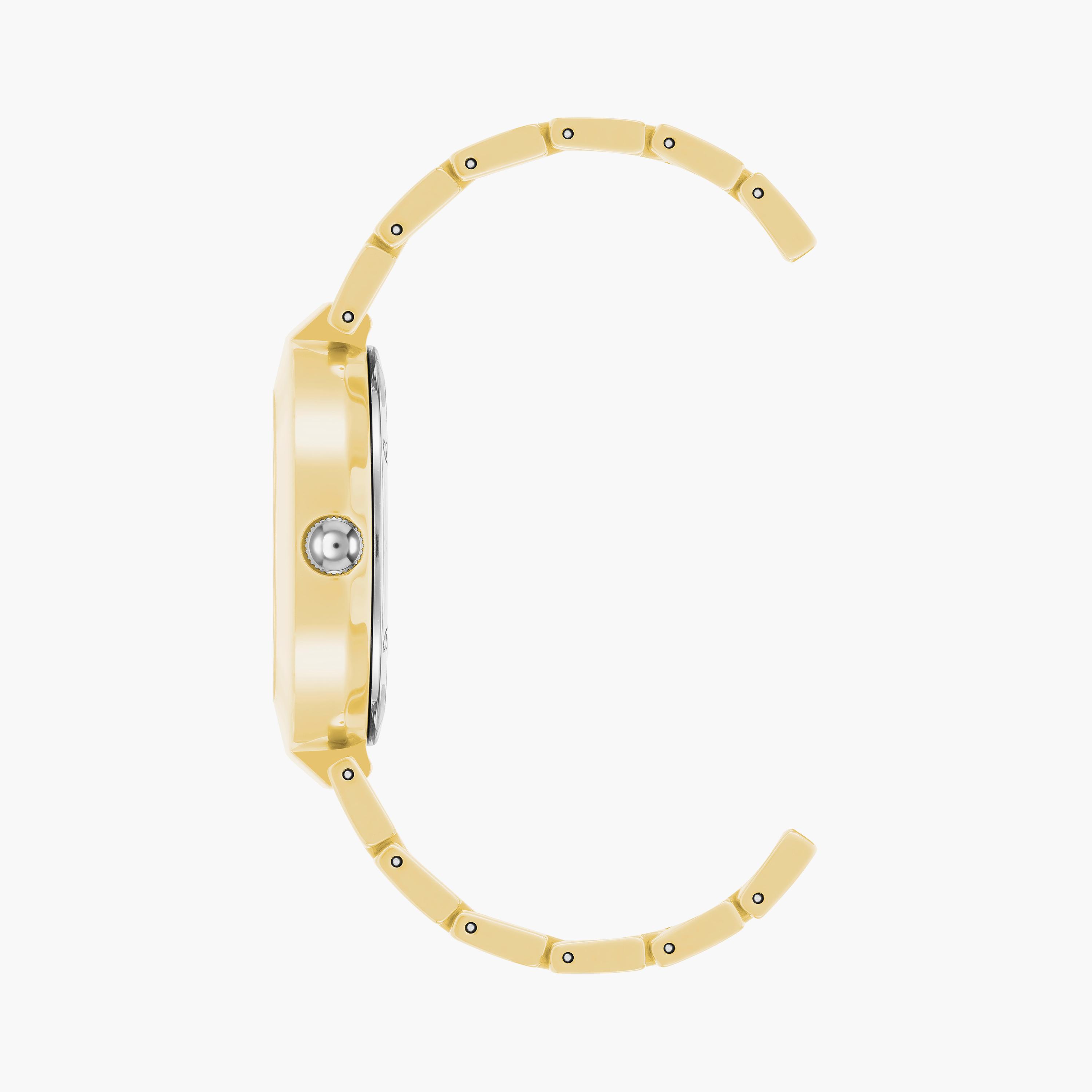 آن كلاين - ساعة يد نسائية تناظرية بسوار سيلكون أصفر | AK4037BKBK-women-watchesandjewellery-watches-image-2