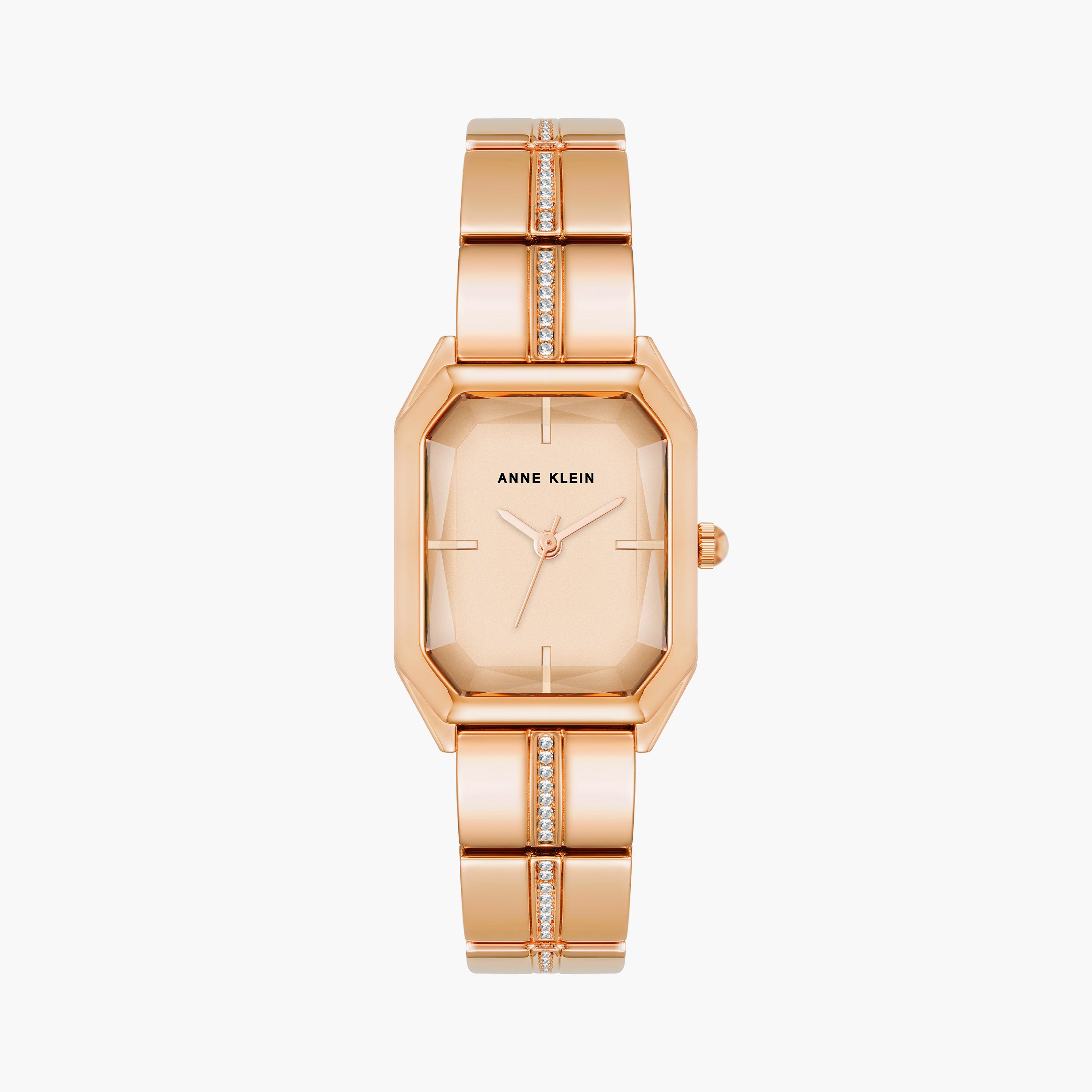 آن كلاين - ساعة يد تناظرية بسوار معدني روز جولد | AK4090RGRG-women-watchesandjewellery-watches-image-1